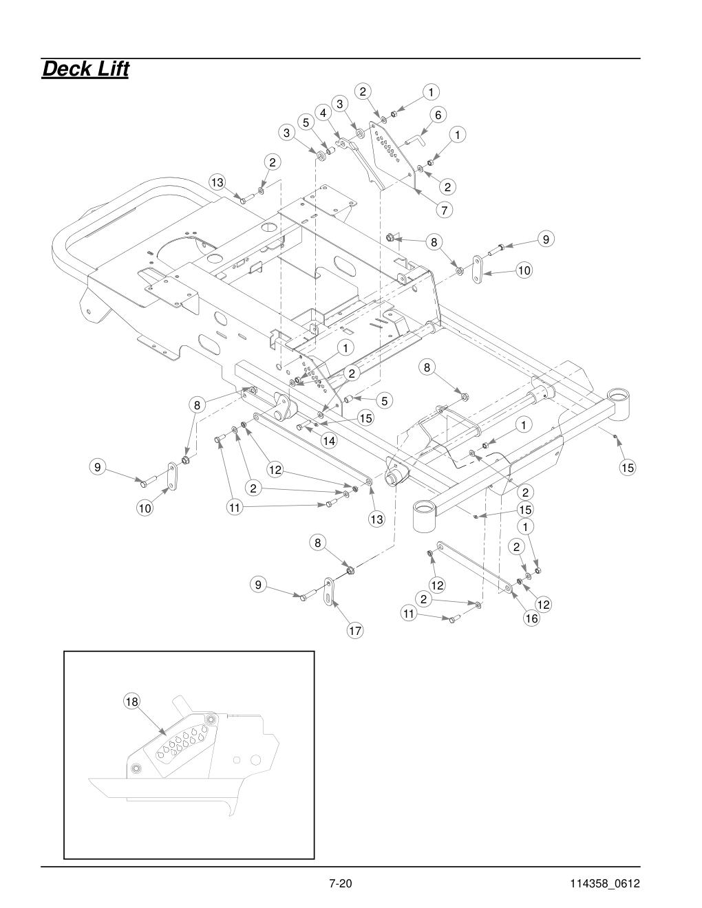 Hustler® Sport Parts Manual - 930198 - Deck Lift diagram