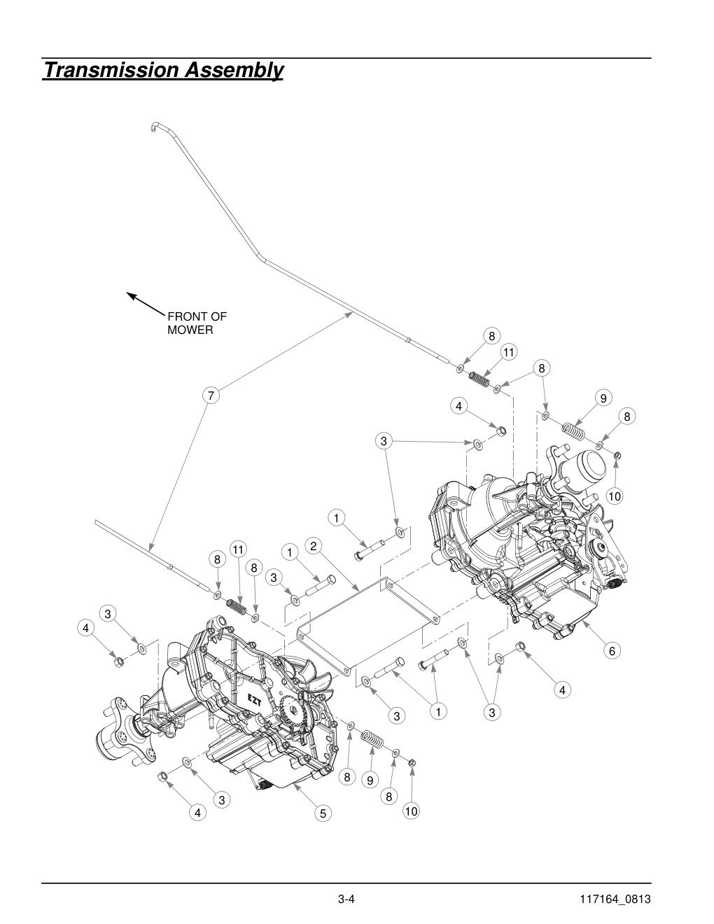 Hustler® Raptor Parts Manual - 931741 - Transmission Assembly diagram