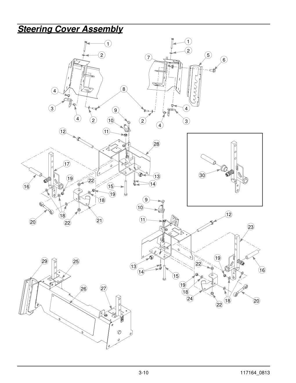 Hustler® Raptor Parts Manual - 931741 - Steering Cover Assembly diagram