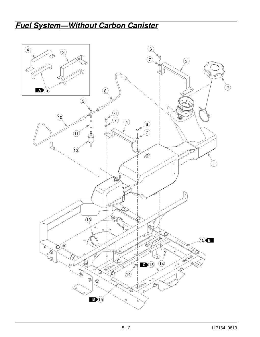 Hustler® Raptor Parts Manual - 931741 - Fuel System-Without Carbon Canister diagram