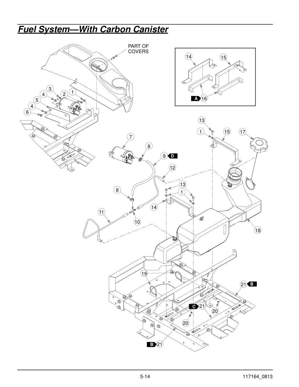 Hustler® Raptor Parts Manual - 931741 - Fuel System-With Carbon Canister diagram