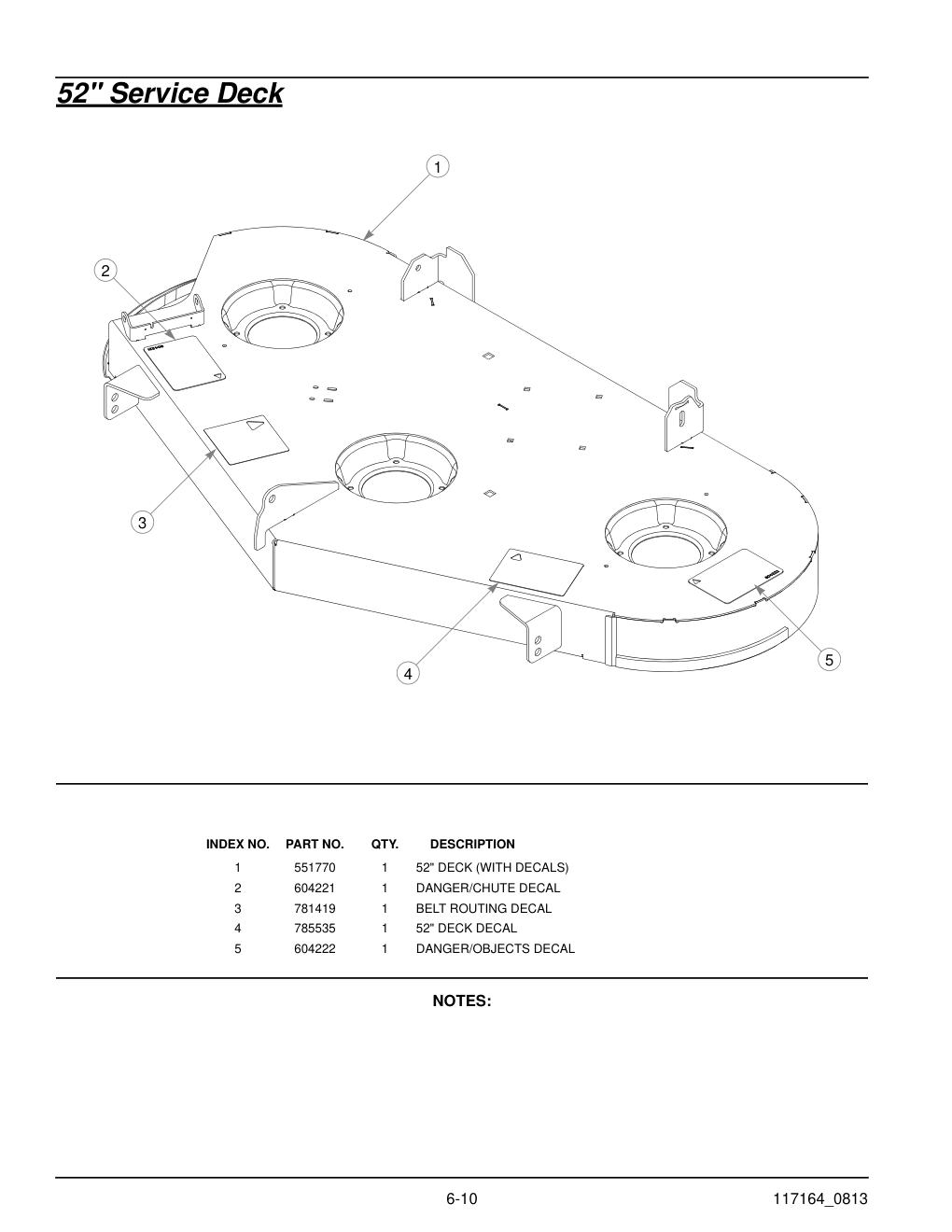 Hustler® Raptor Parts Manual - 931741 - 52" Service Deck diagram