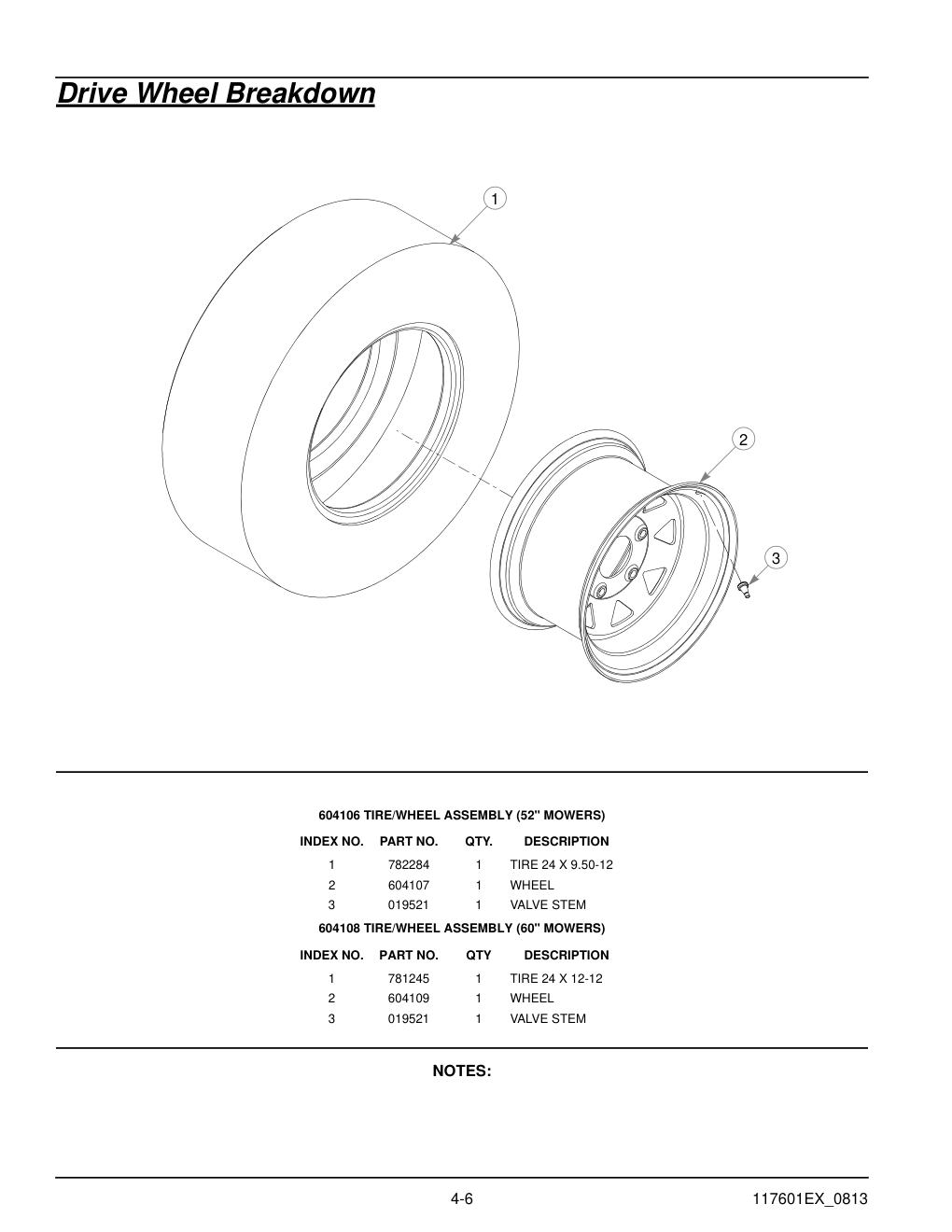 Hustler® X-ONE i Parts Manual - 931949EX - Drive Wheel Breakdown diagram