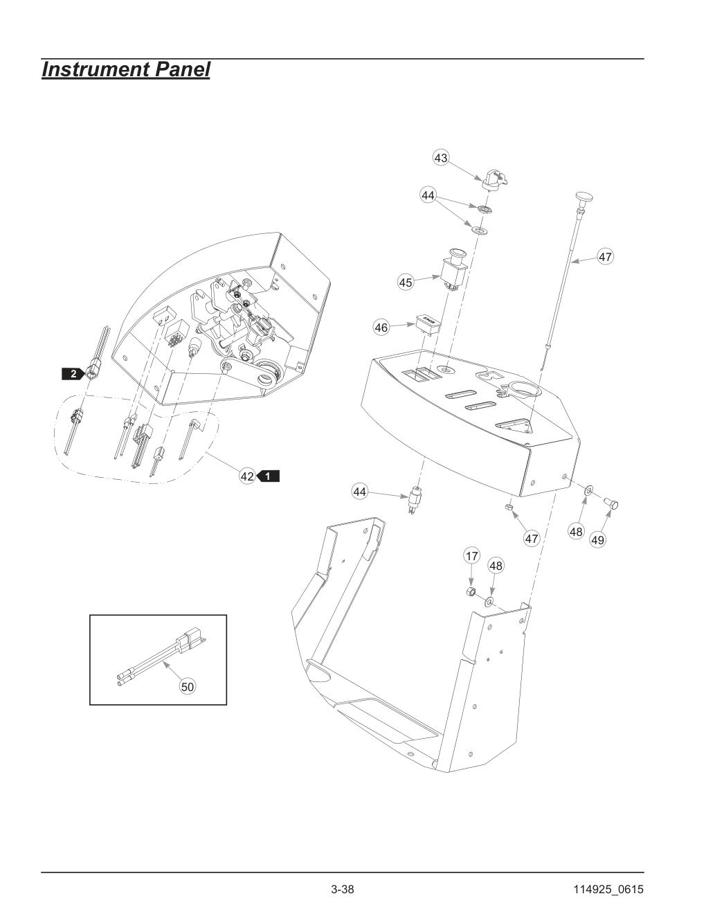 Hustler® TrimStar Parts Manual - 930388 - Instrument Panel diagram
