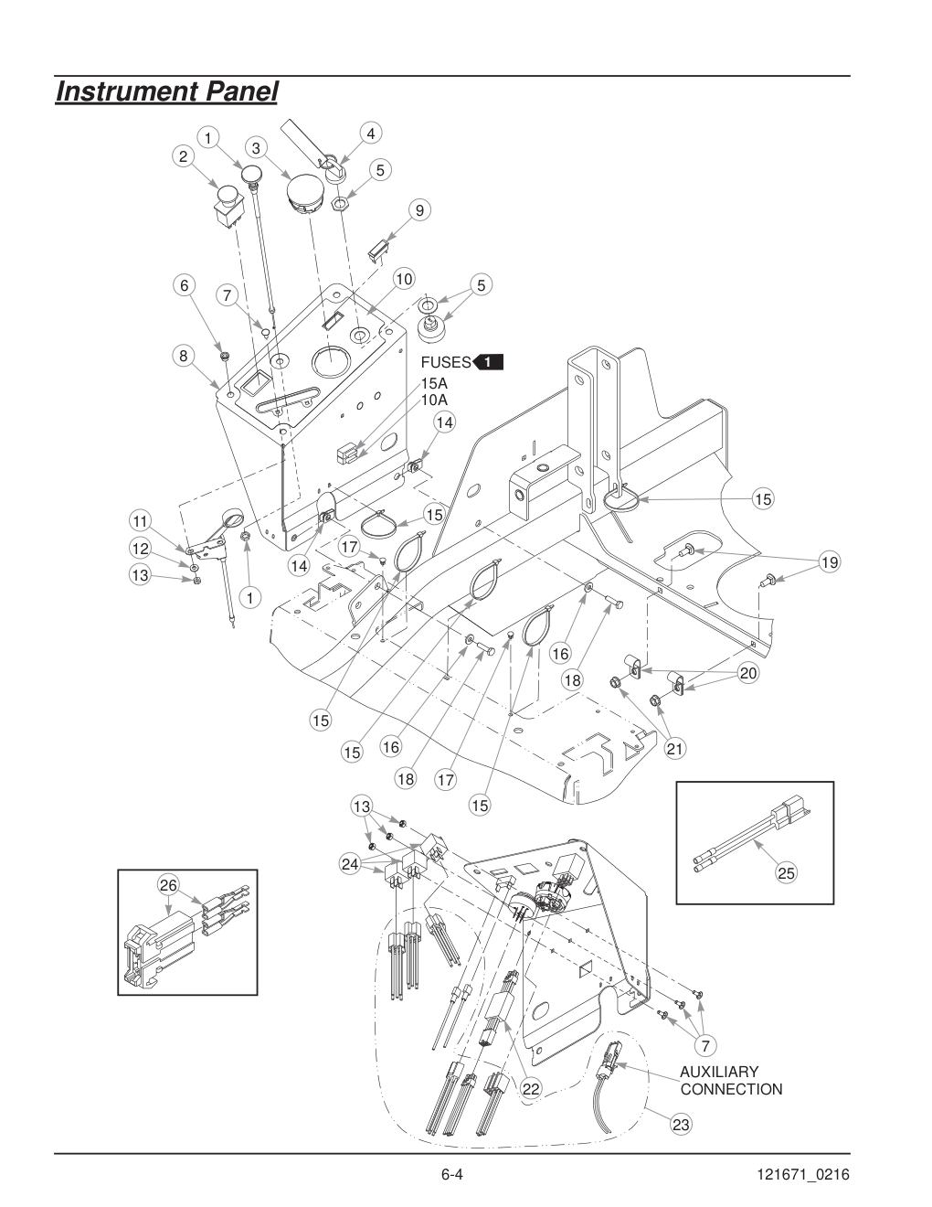 Hustler® FasTrak® SDX Parts Manual - 933945 - Instrument Panel diagram