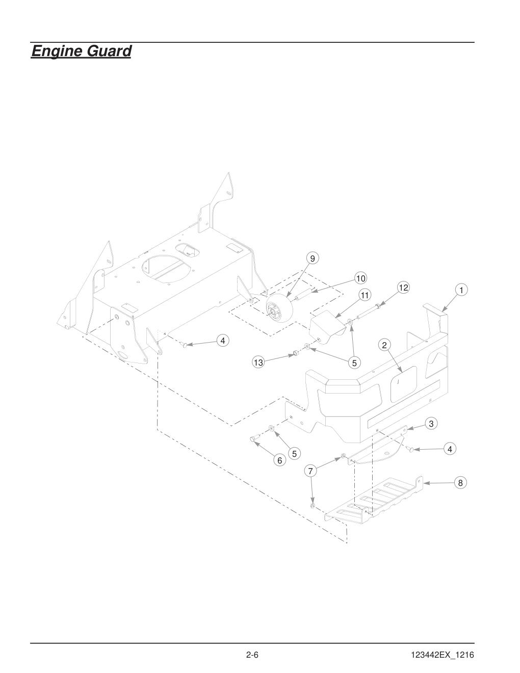 Hustler® X-One® Parts Manual - 936237EX - Engine Guard diagram