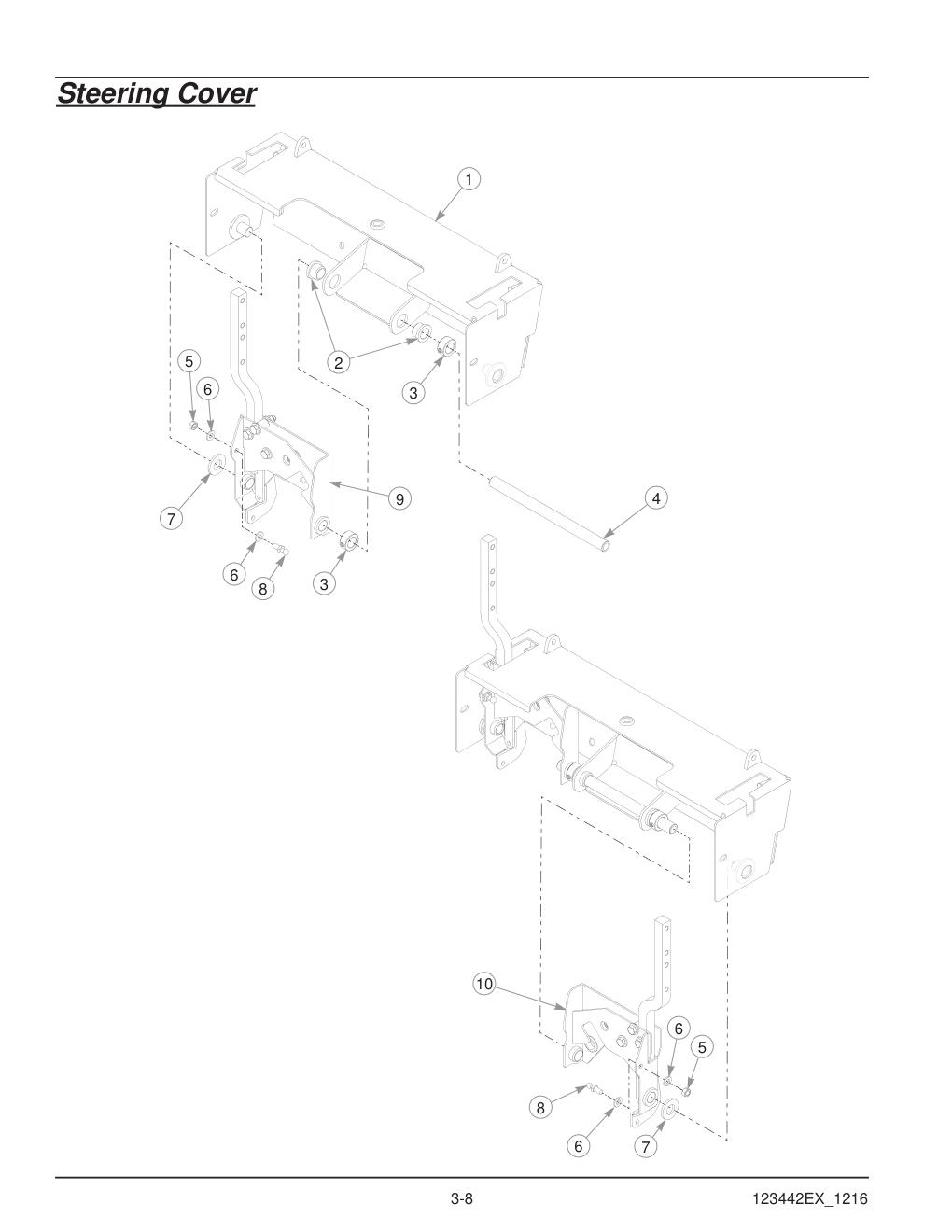 Hustler® X-One® Parts Manual - 936237EX - Steering Cover diagram