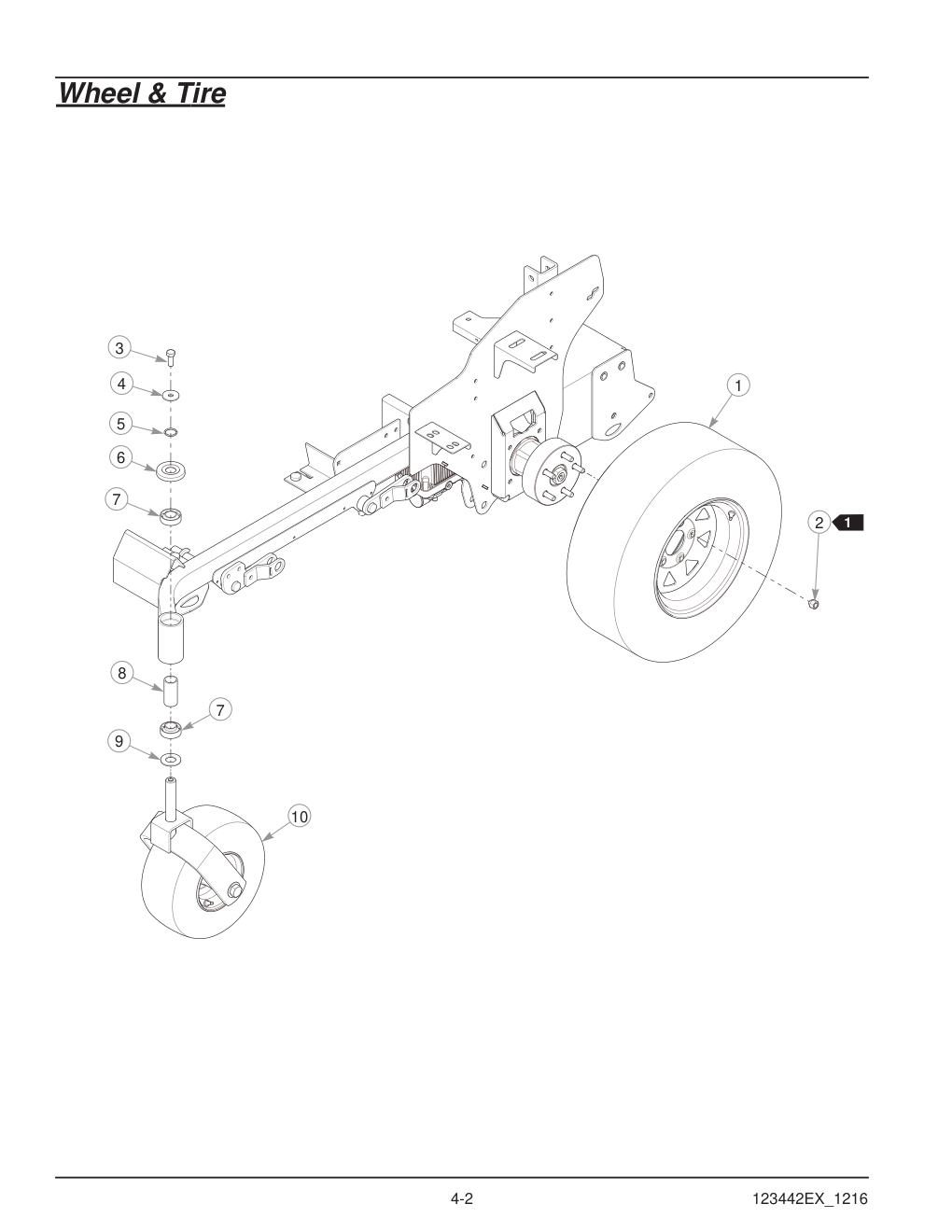 Hustler® X-One® Parts Manual - 936237EX - Wheel & Tire diagram