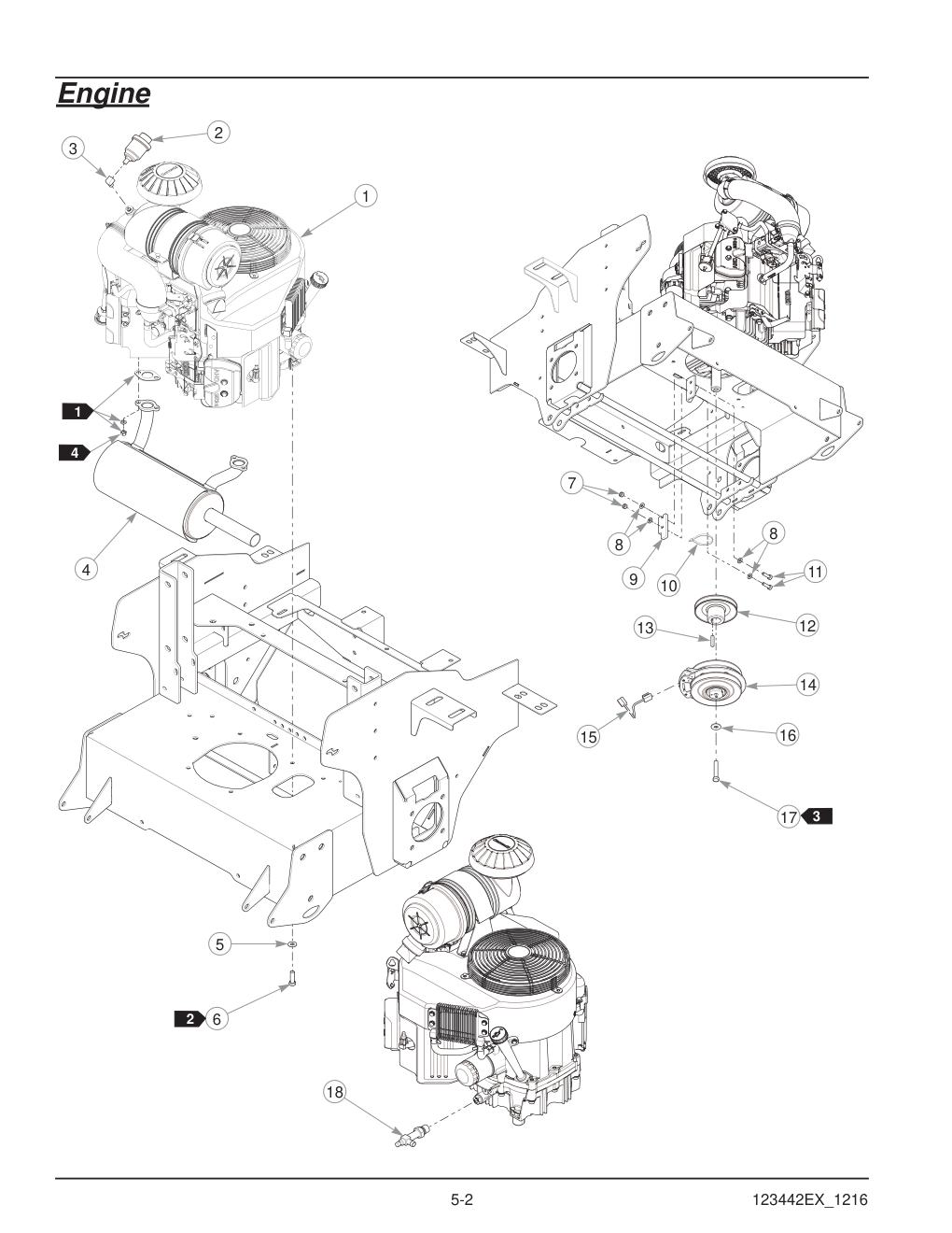 Hustler® X-One® Parts Manual - 936237EX - Engine diagram