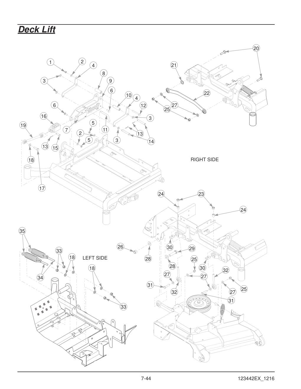 Hustler® X-One® Parts Manual - 936237EX - Deck Lift diagram