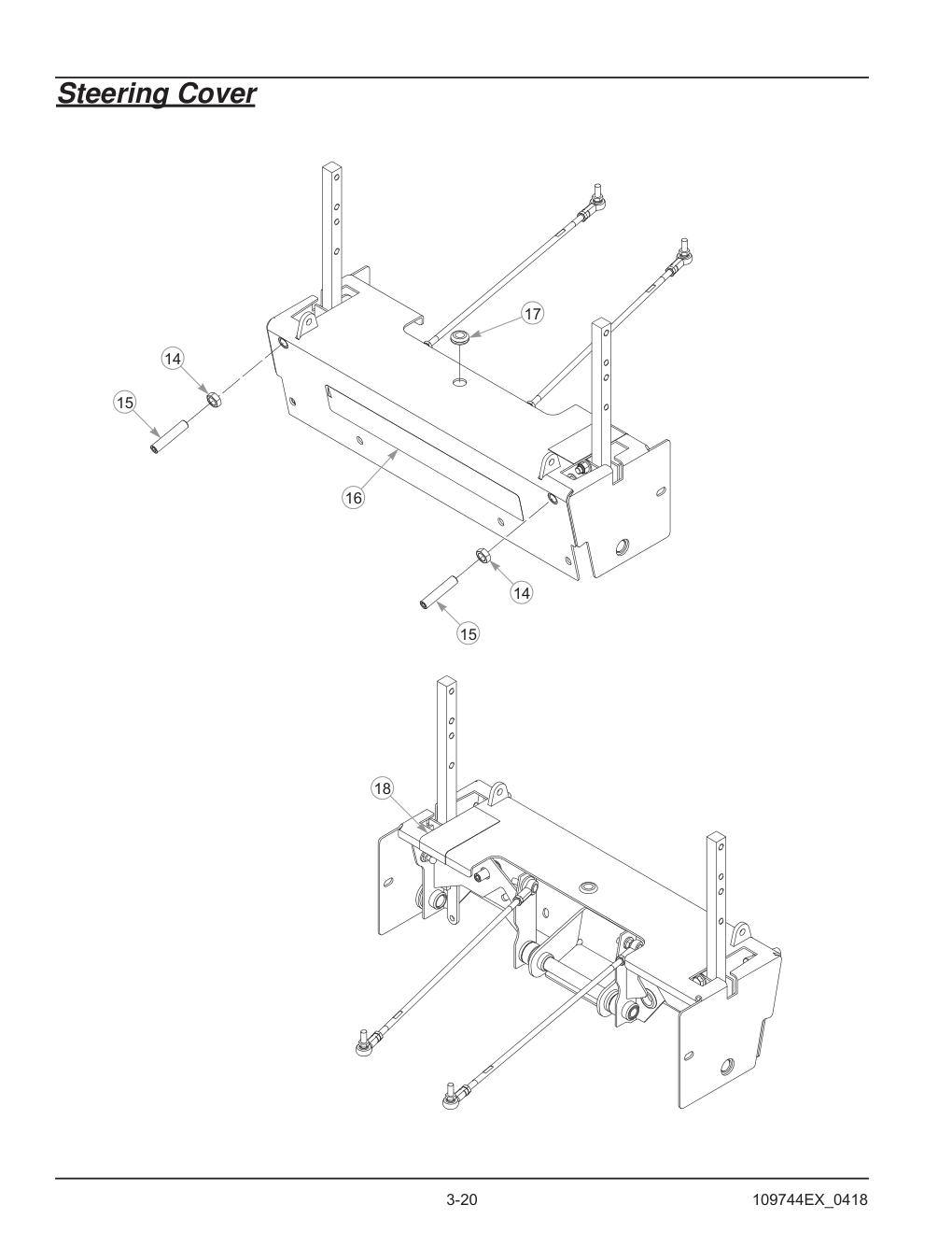 Hustler® Diesel Z Parts Manual - 605696 - Steering Cover diagram