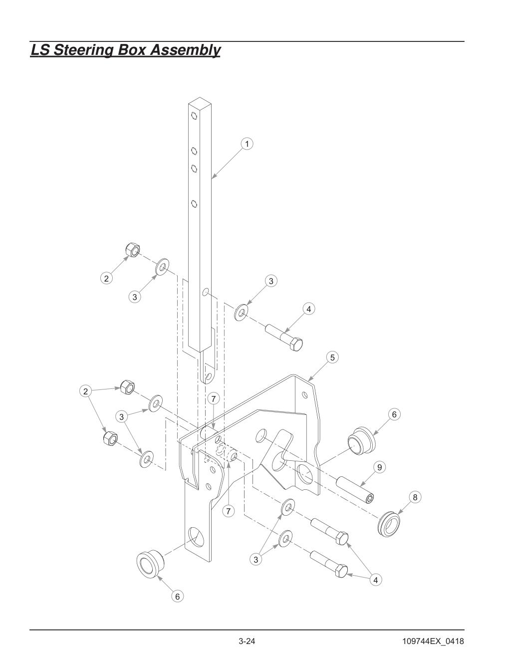 Hustler® Diesel Z Parts Manual - 605696 - LS Steering Box Assembly diagram