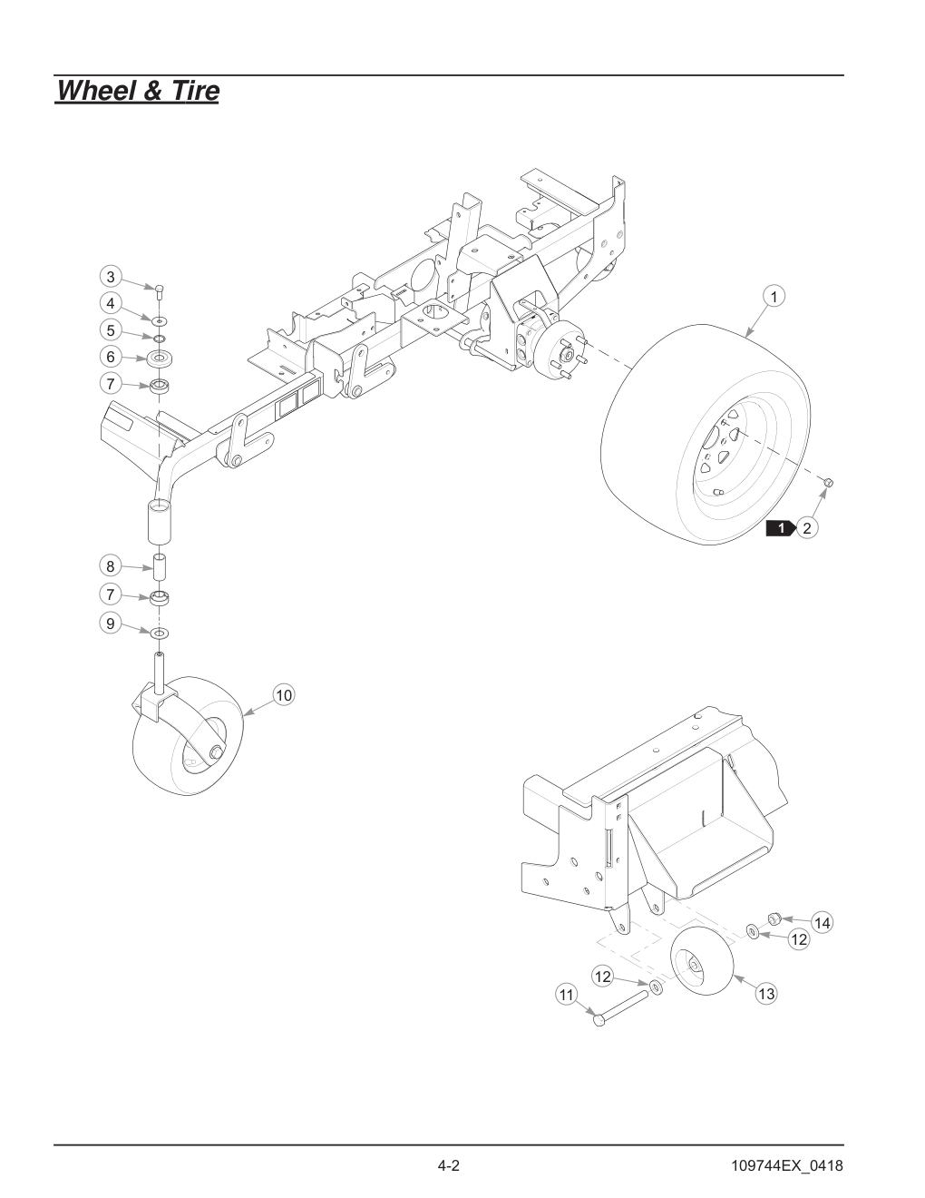 Hustler® Diesel Z Parts Manual - 605696 - Wheel & Tire diagram
