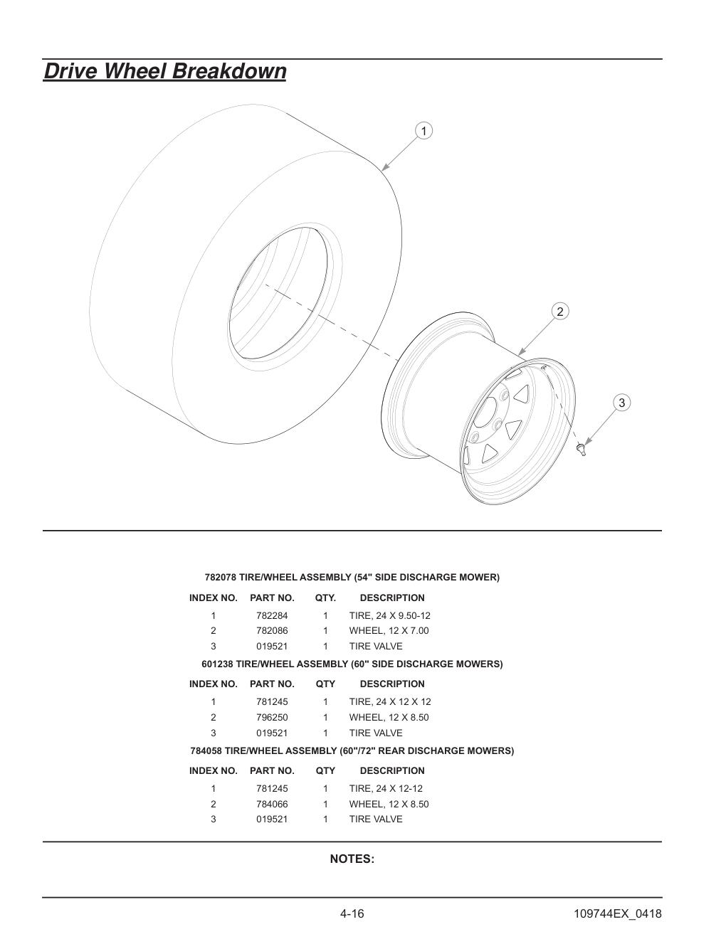 Hustler® Diesel Z Parts Manual - 605696 - Drive Wheel Breakdown diagram