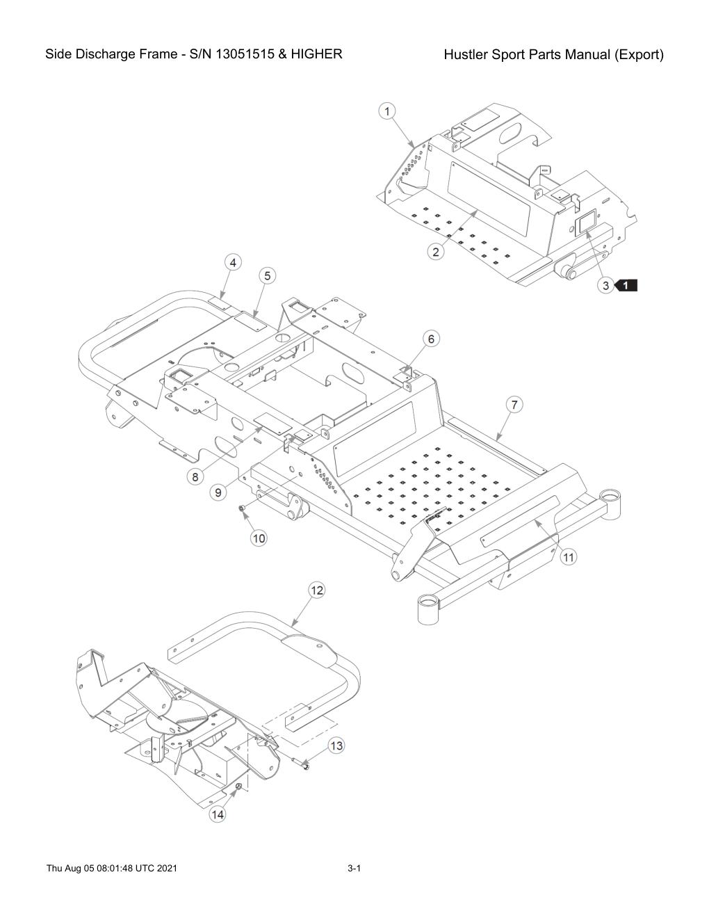 Hustler Sport Parts Manual (Export) - 604502