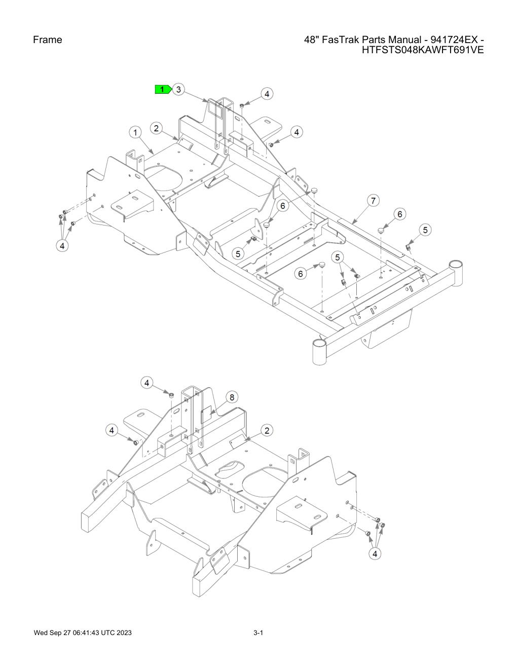 48" FasTrak Parts Manual - 941724EX - HTFSTS048KAWFT691VE