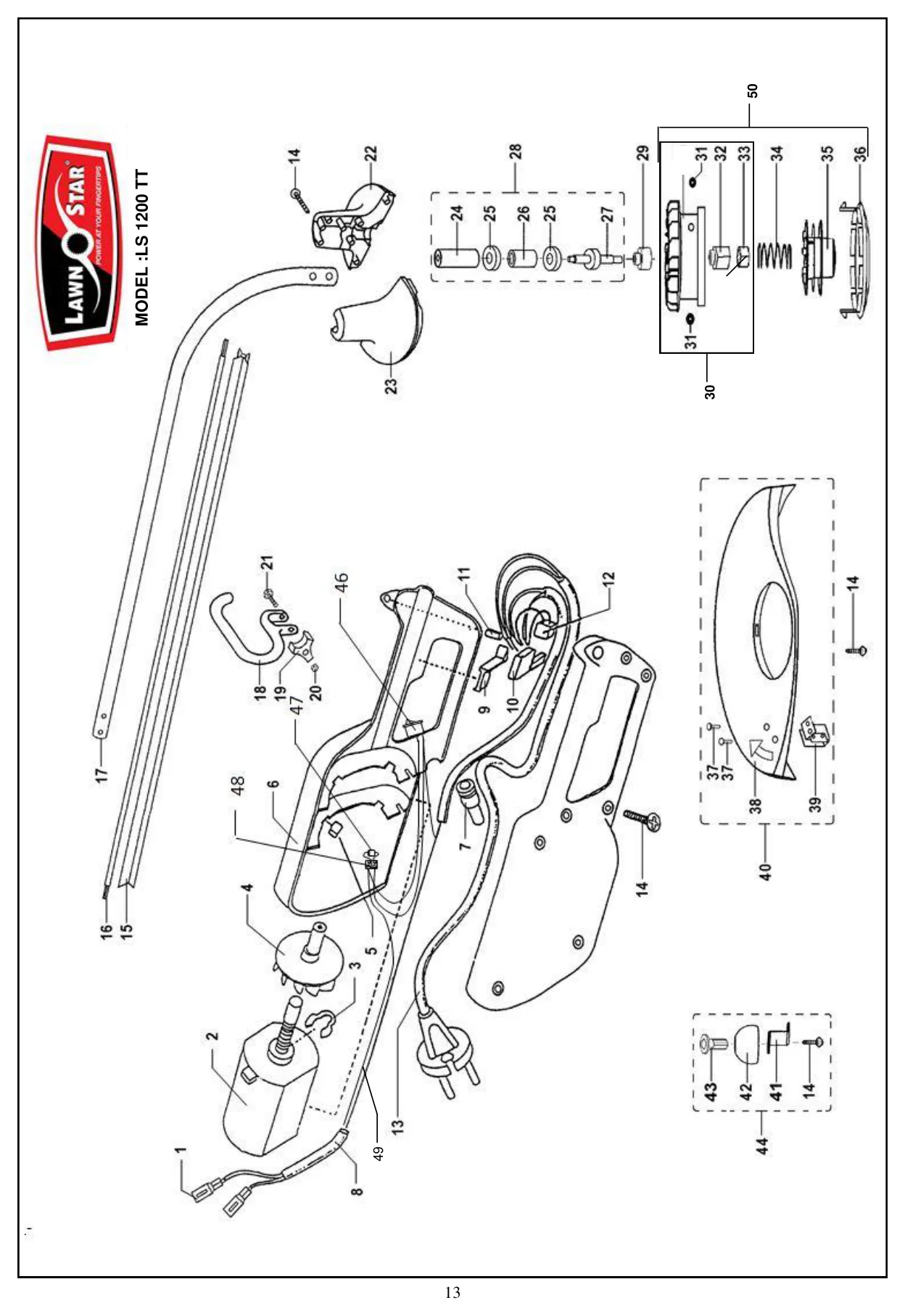 LS 1200 TT exploded parts diagram