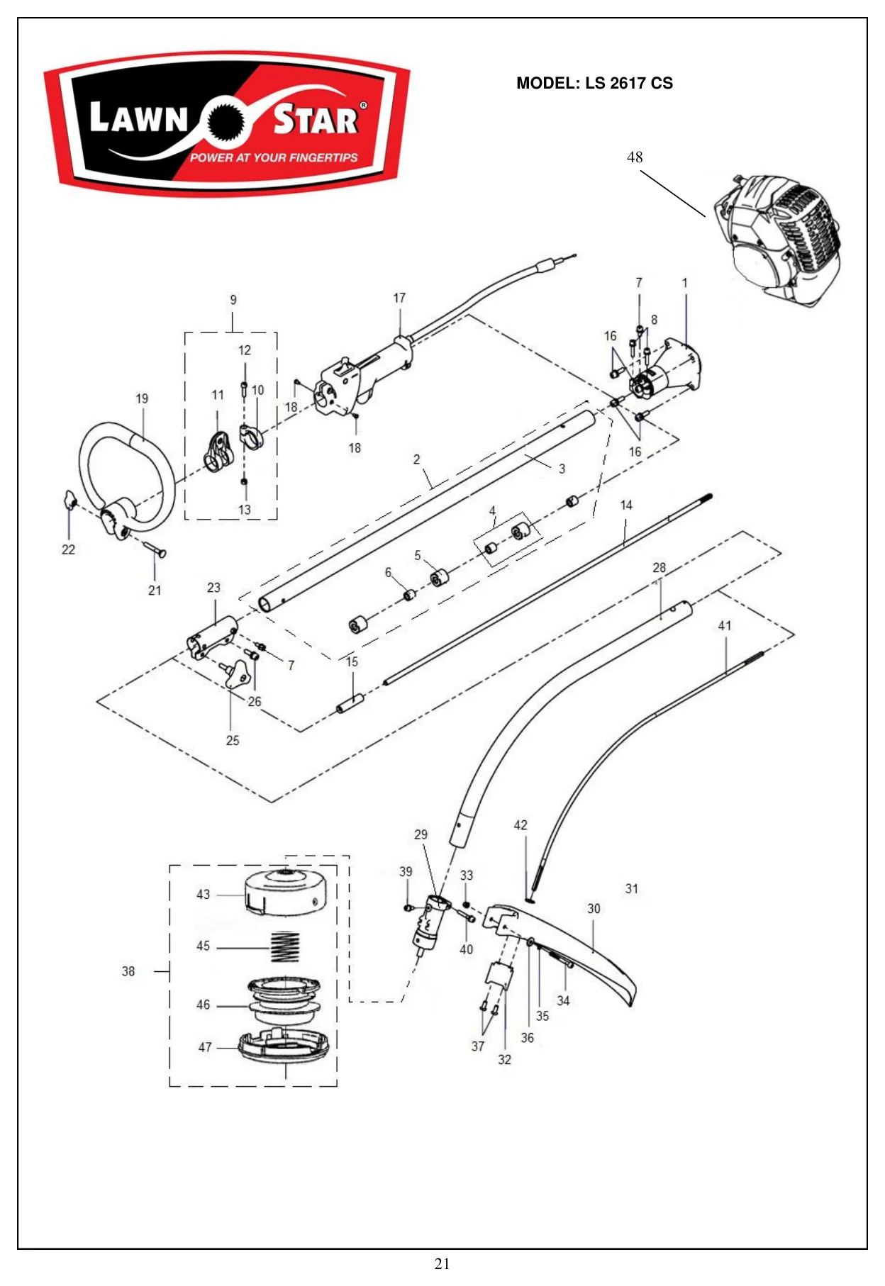 LS 2617 CS exploded parts diagram