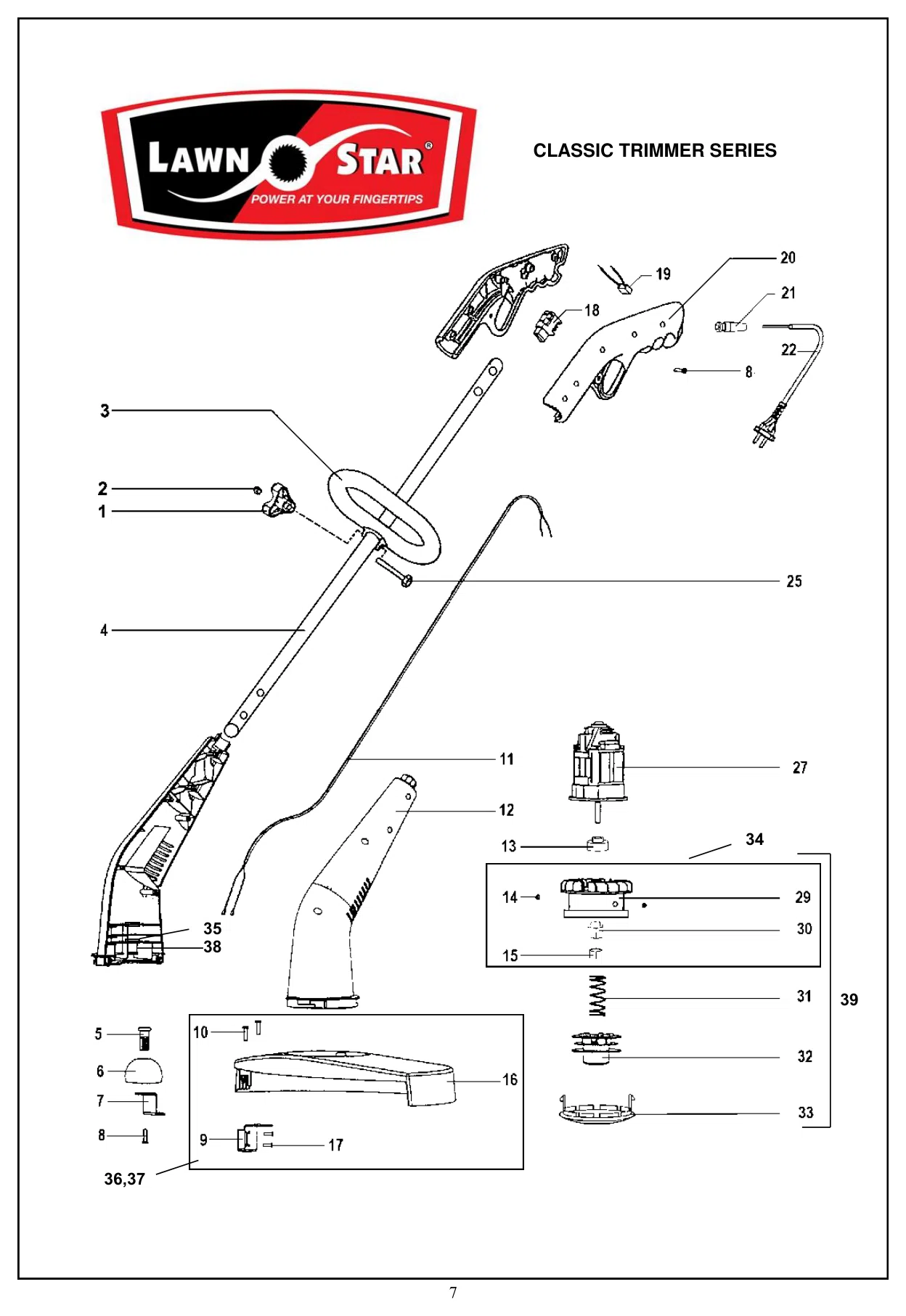 LS 500 Classic exploded parts diagram