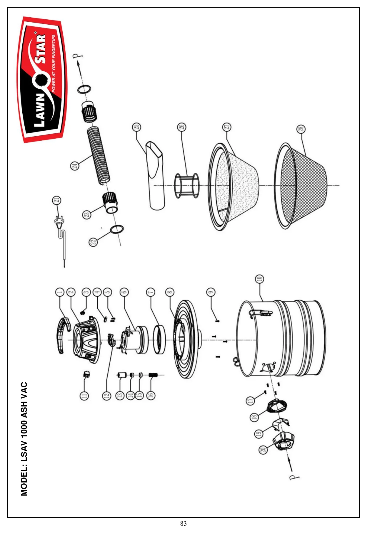 LSAV 1000 exploded parts diagram