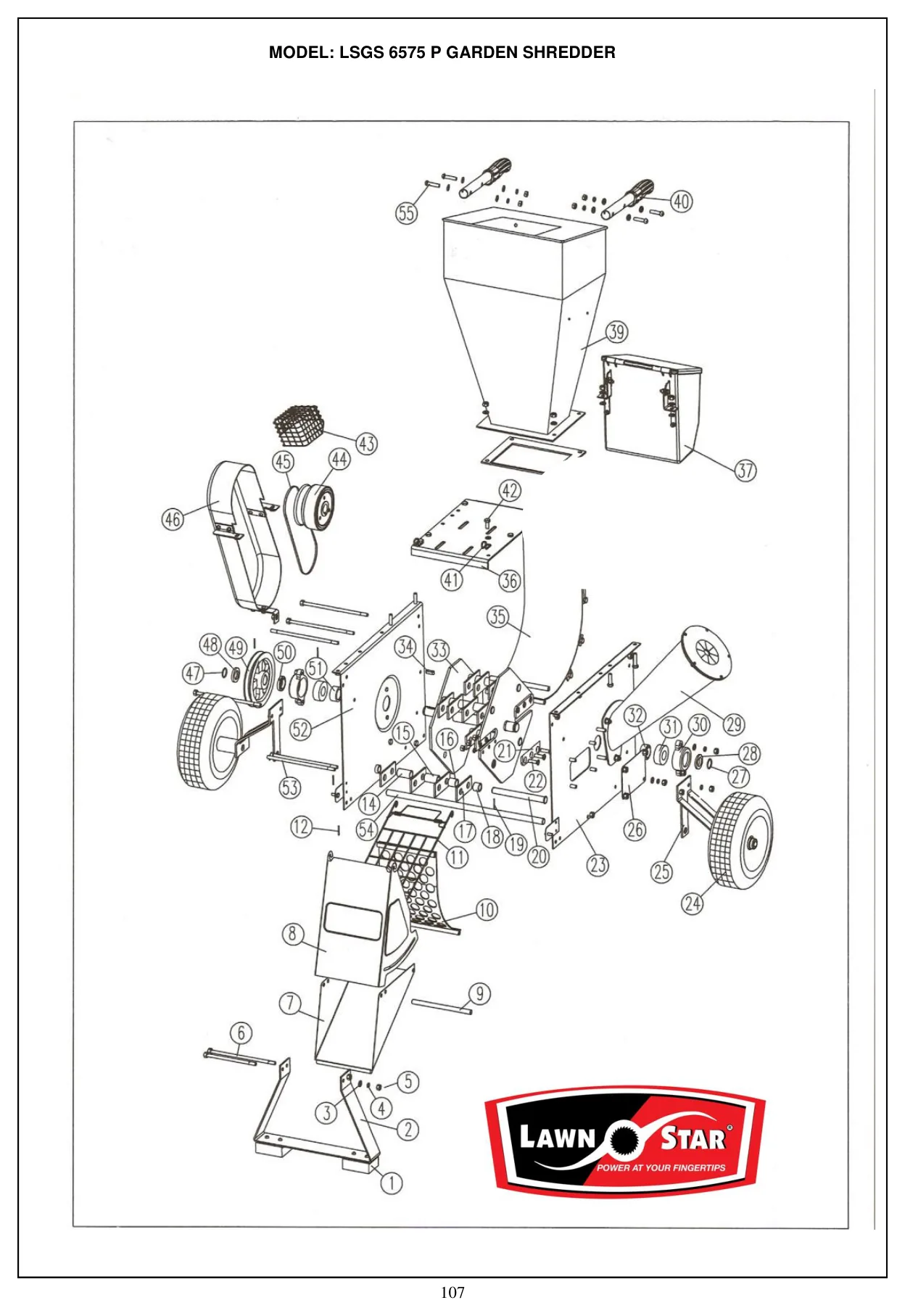LSGS 6575 P exploded parts diagram