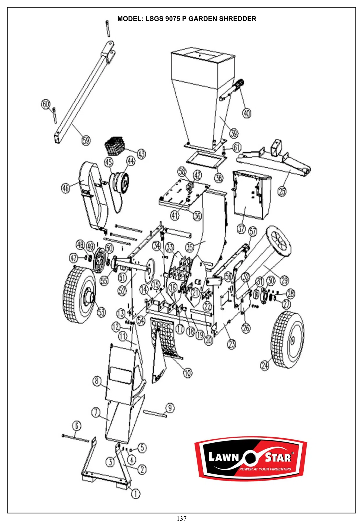 LSGS 9075 P exploded parts diagram