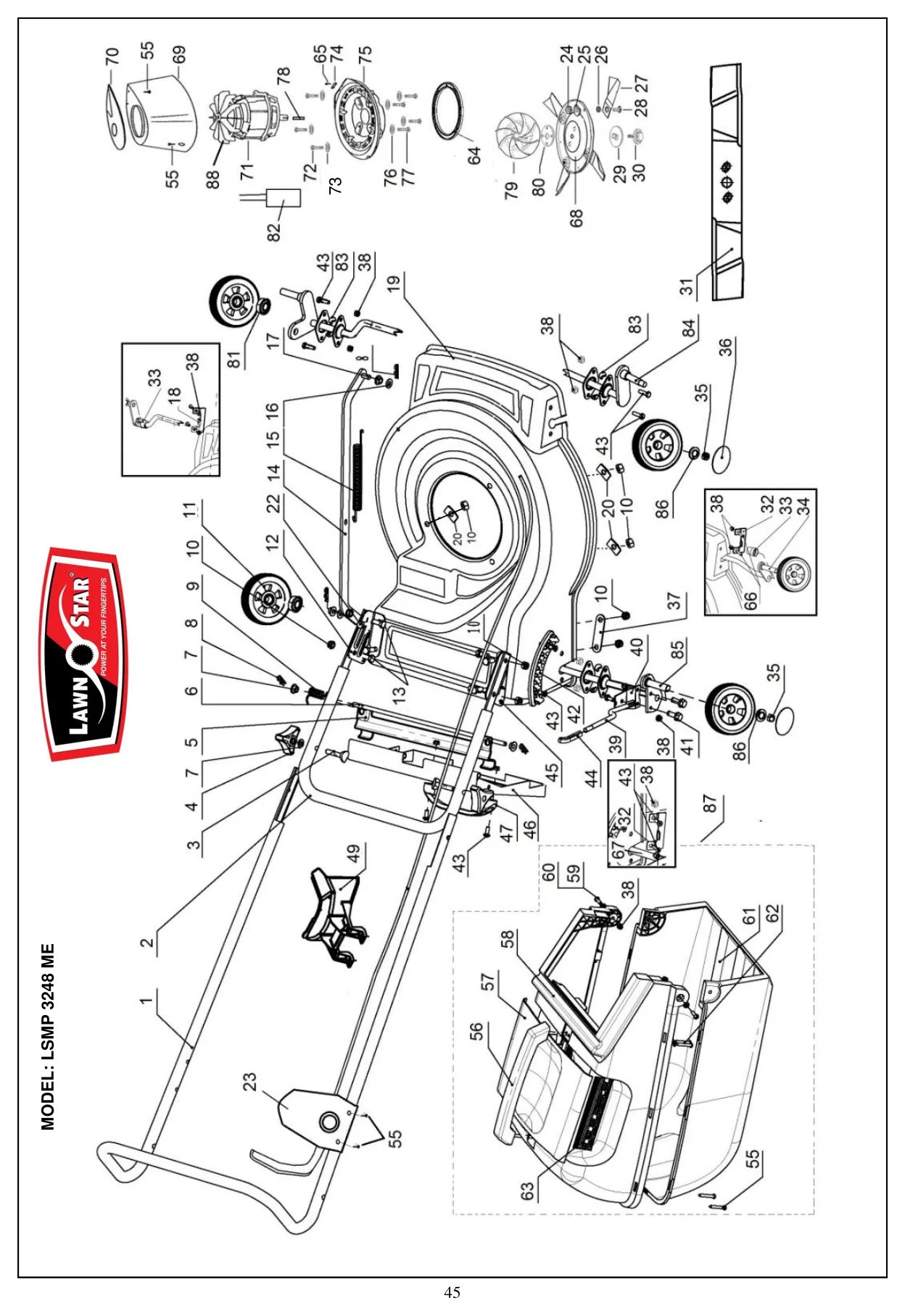 LSMP 3248 ME exploded parts diagram