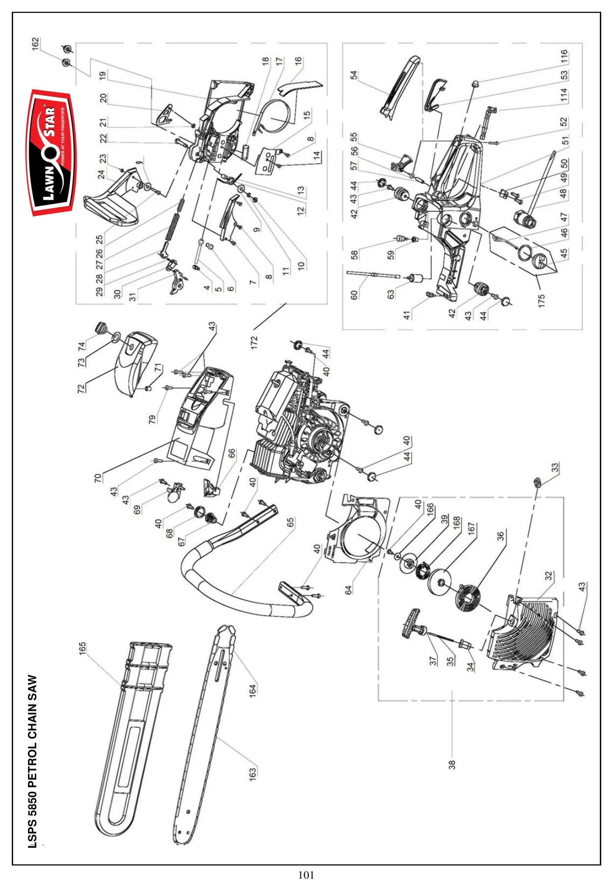 LSPS 5850 exploded parts diagram