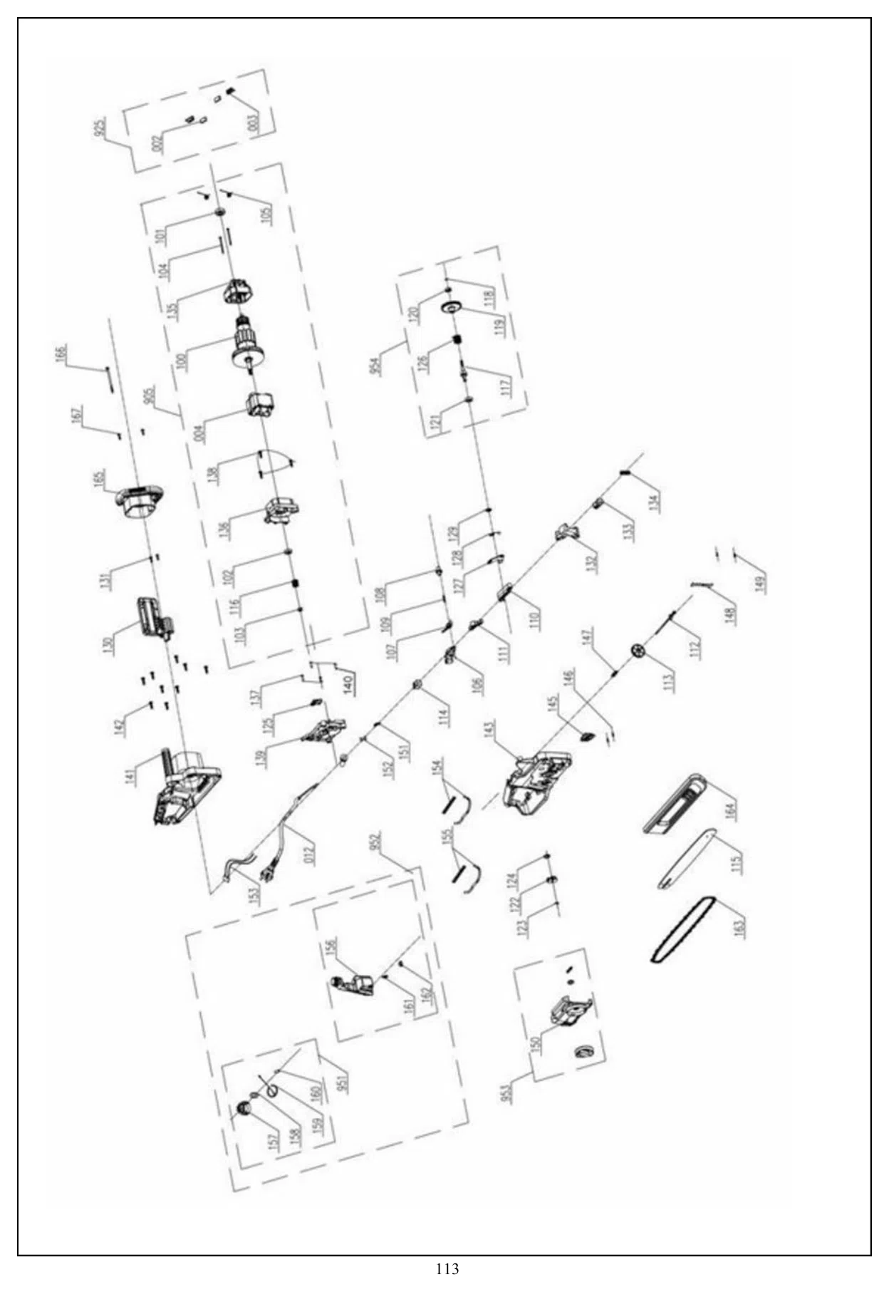 LSS 2036 exploded parts diagram