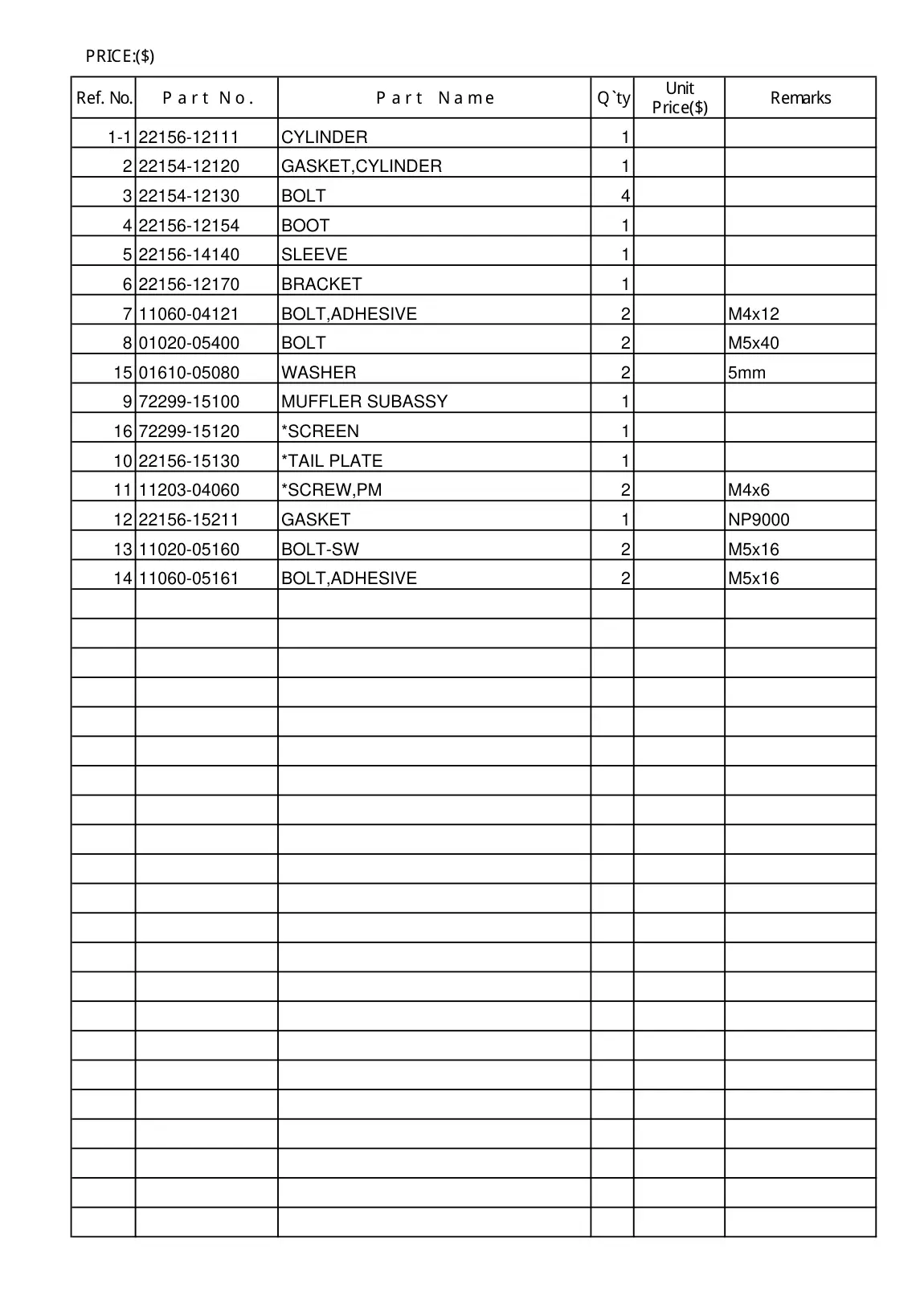 360 EMC IPL page 3 - BOLT,ADHESIVE