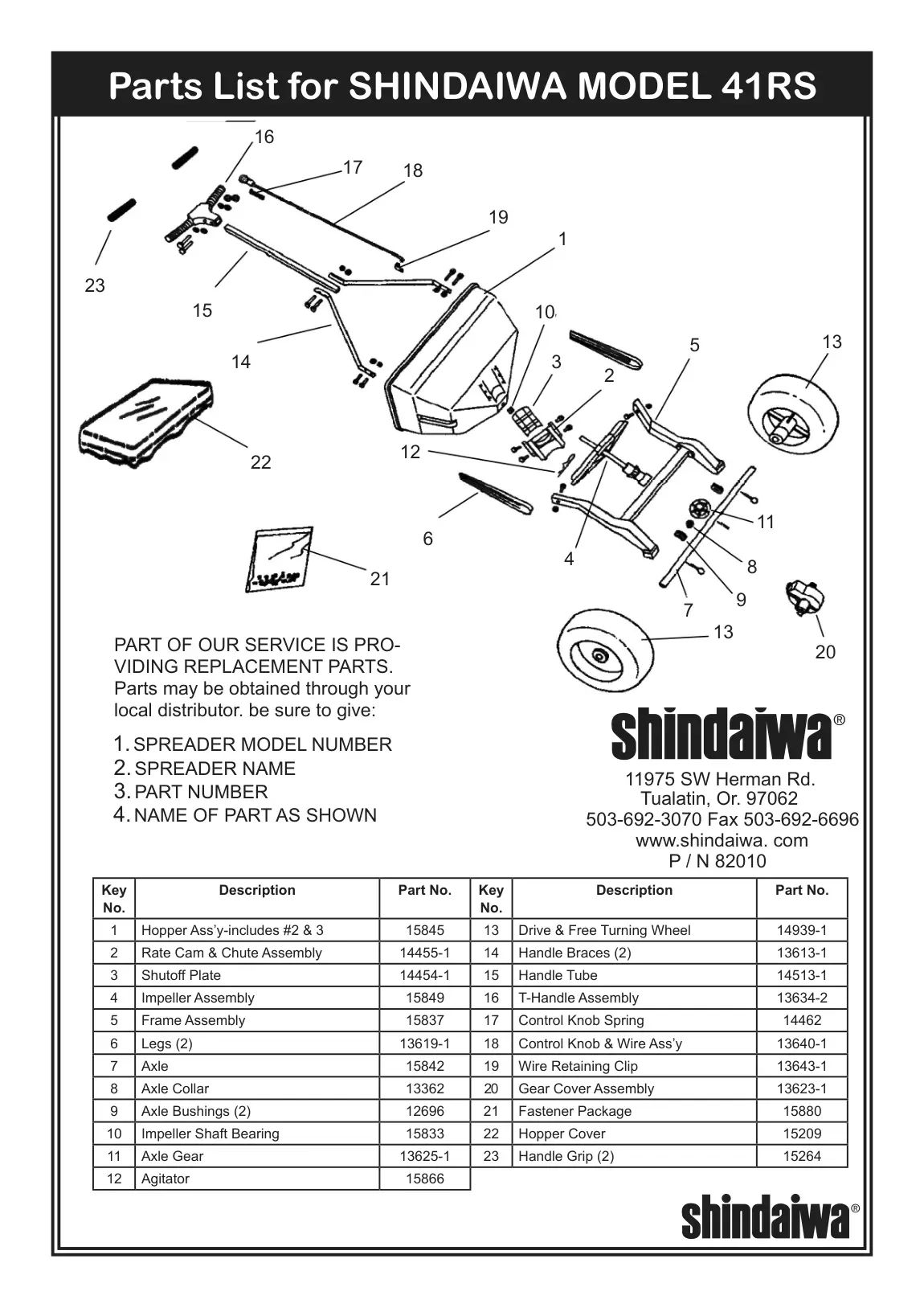 Shindaiwa 41RS Spreader IPL