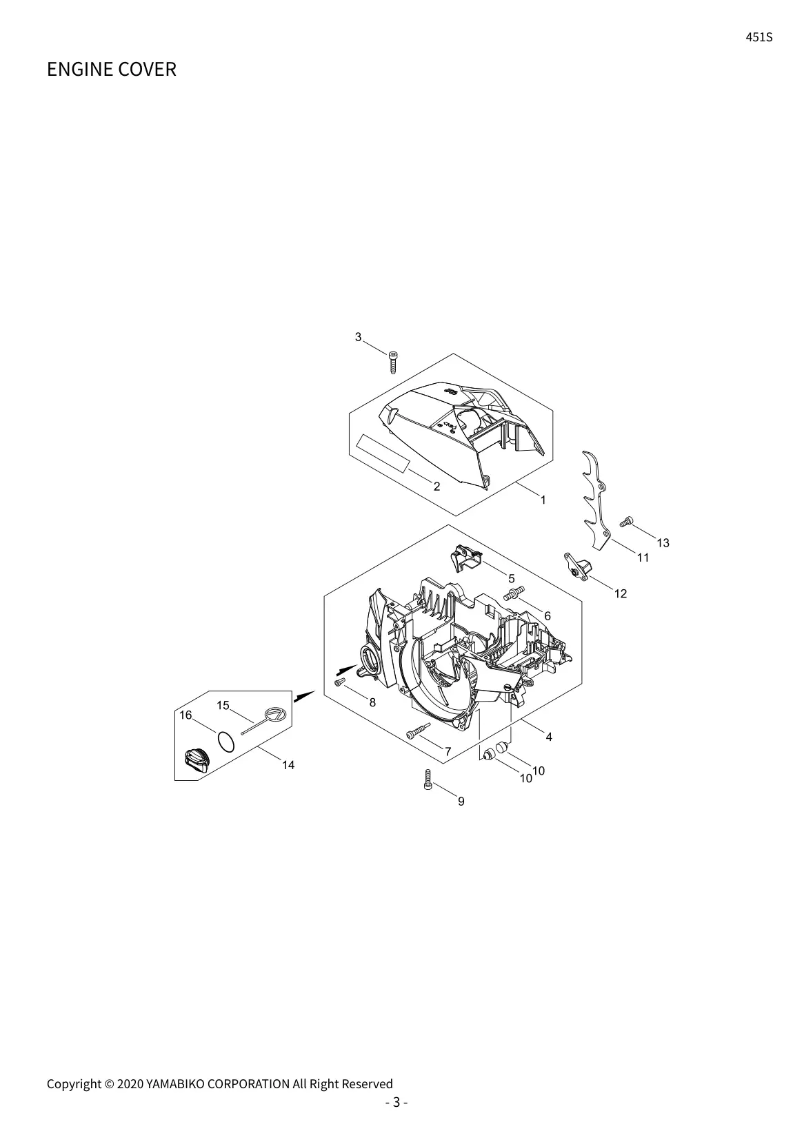 451S IPL page 6 - ENGINE COVER