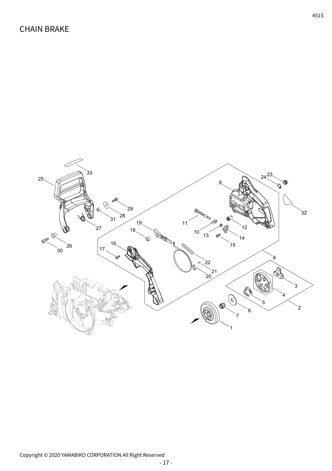 451S IPL page 20 - CHAIN BRAKE