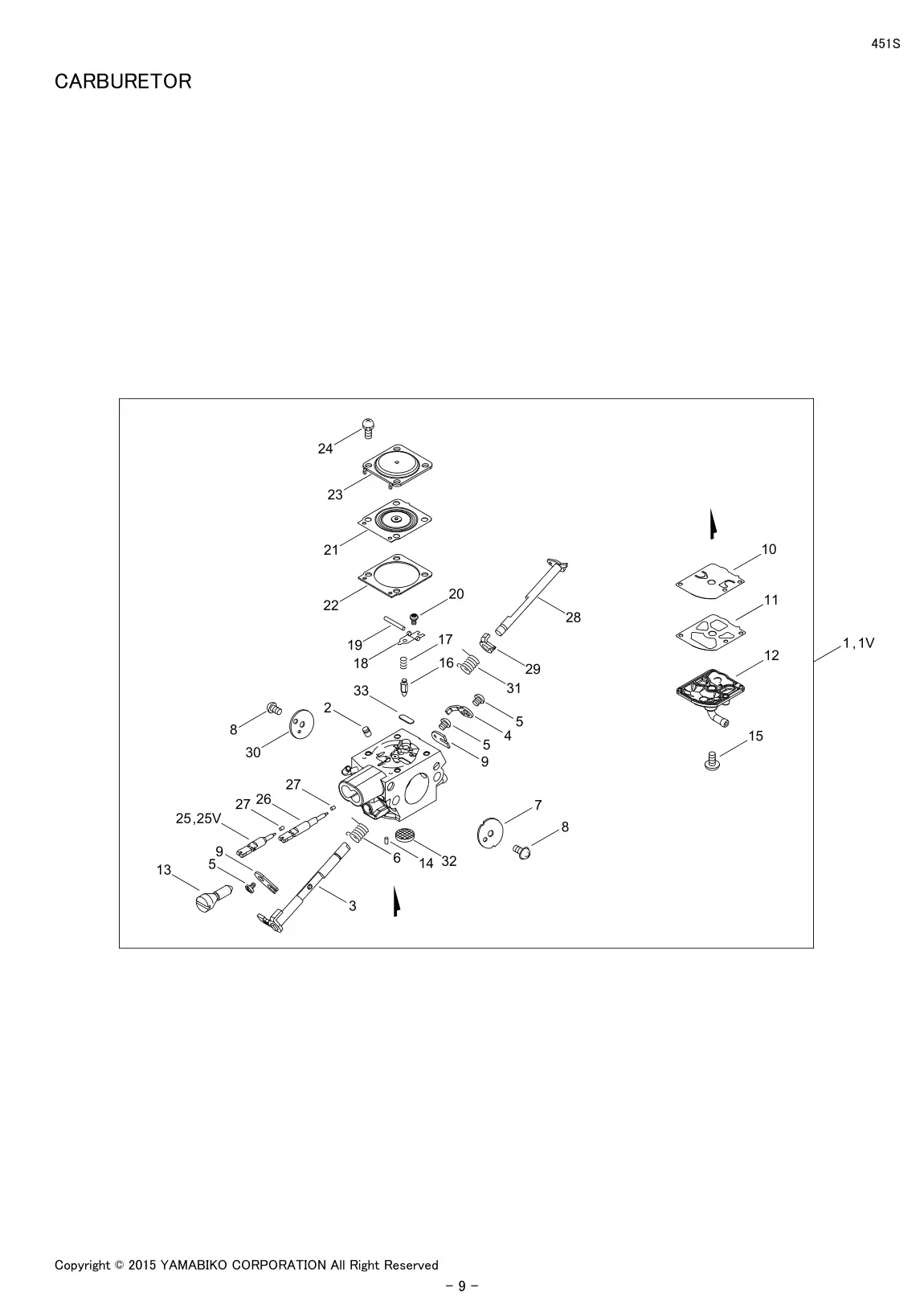 451S IPL page 11 - CARBURETOR