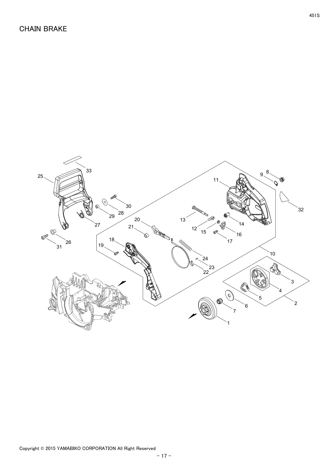 451S IPL page 19 - CHAIN BRAKE