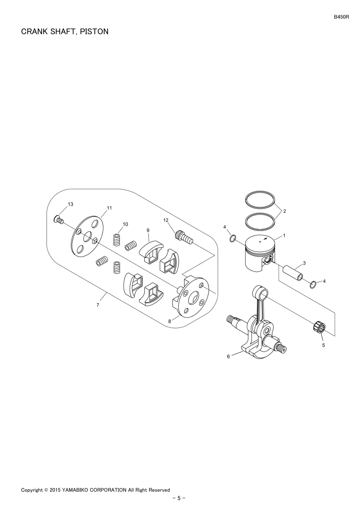 B450R IPL page 7 - CRANK SHAFT, PISTON