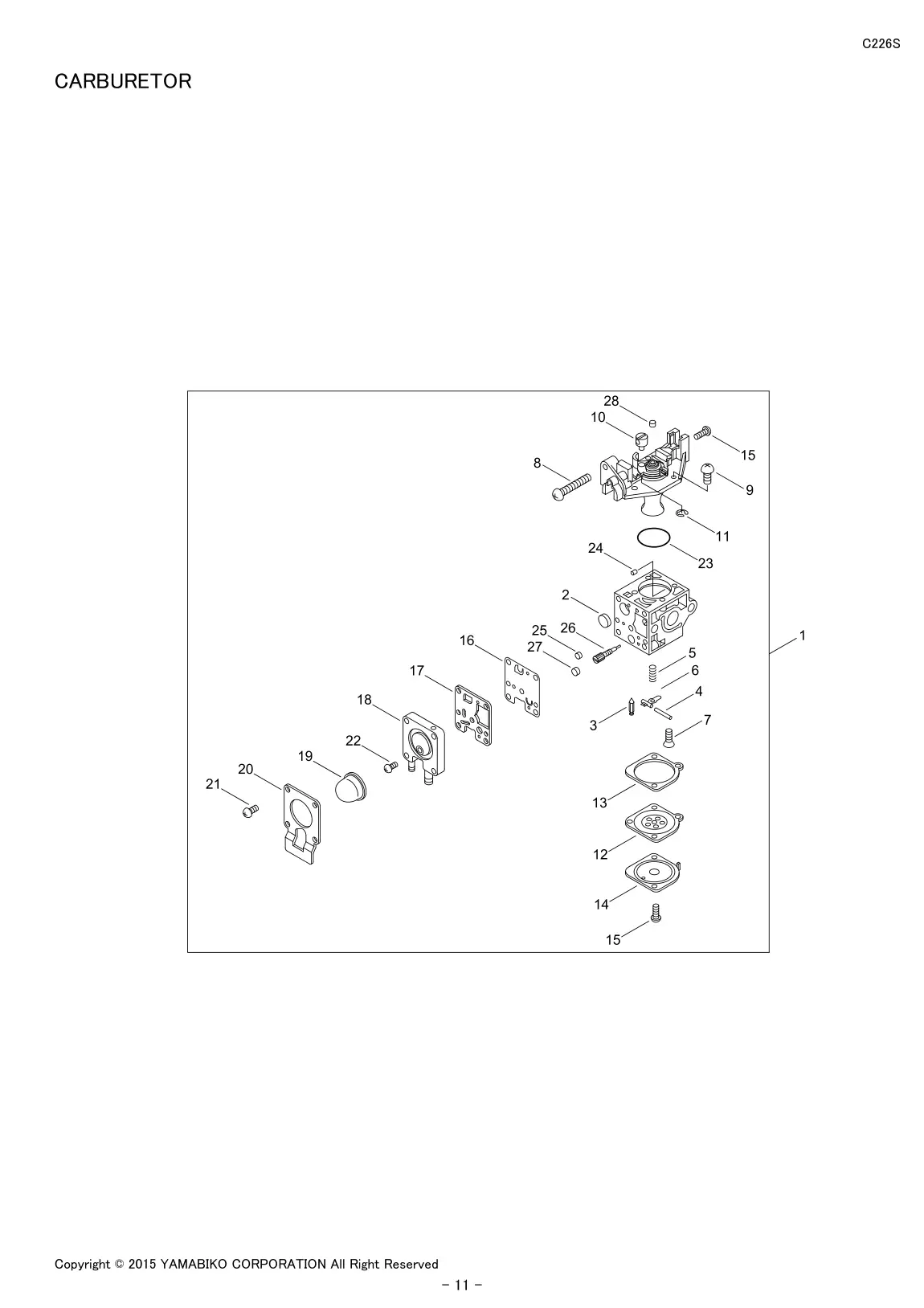 C226S IPL page 13 - CARBURETOR