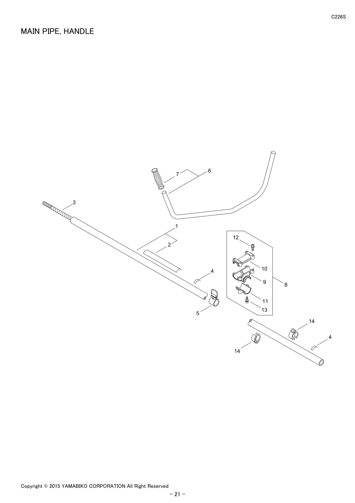 C226S IPL page 23 - MAIN PIPE, HANDLE