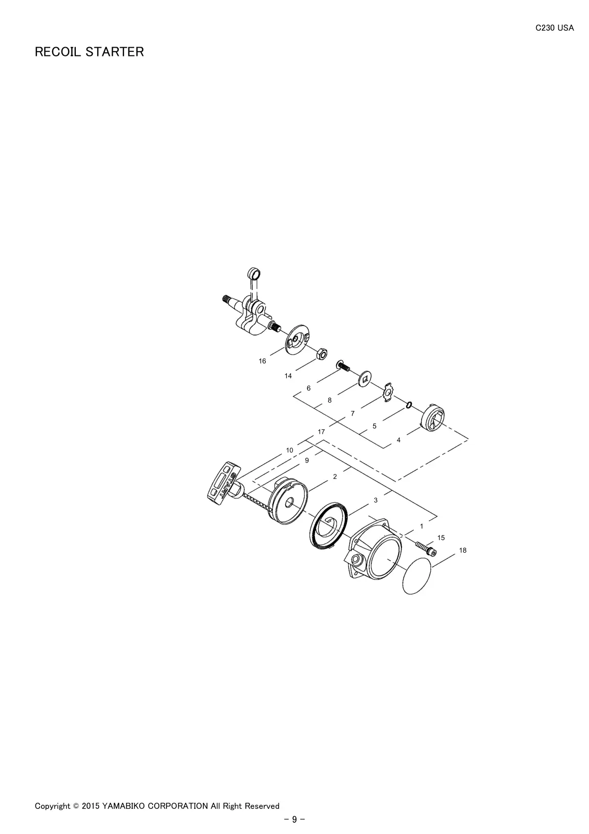 C230 USA IPL page 11 - RECOIL STARTER