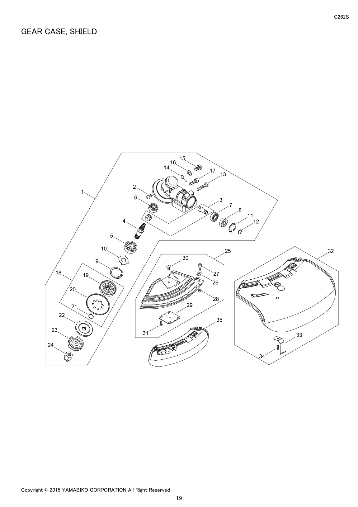 C262S IPL page 21 - GEAR CASE, SHIELD