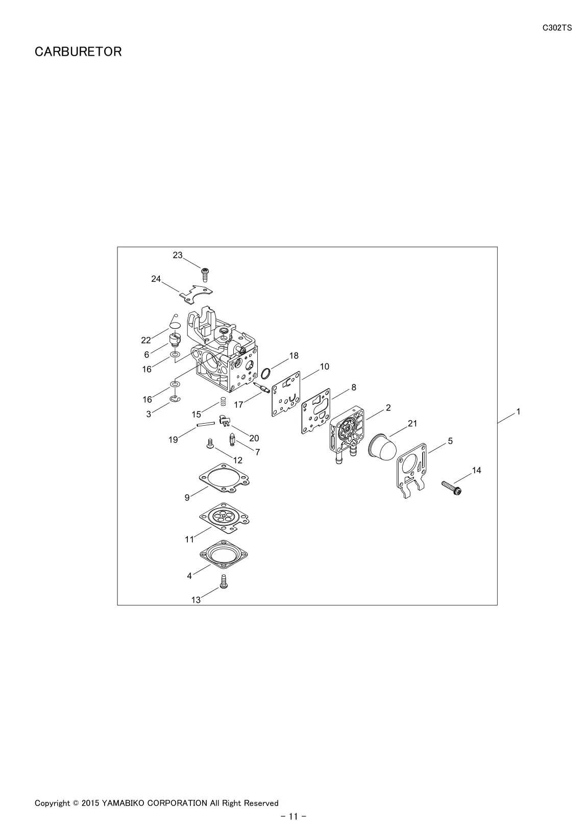 C302TS IPL page 13 - CARBURETOR