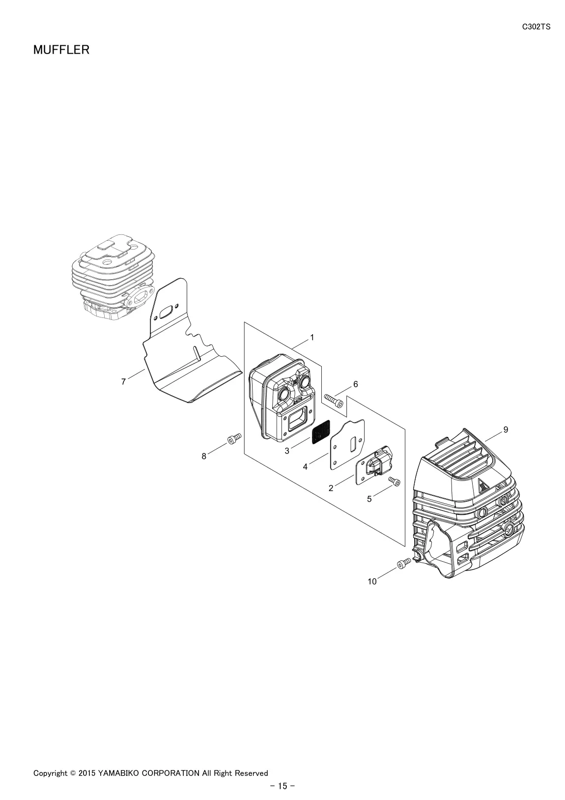 C302TS IPL page 17 - MUFFLER