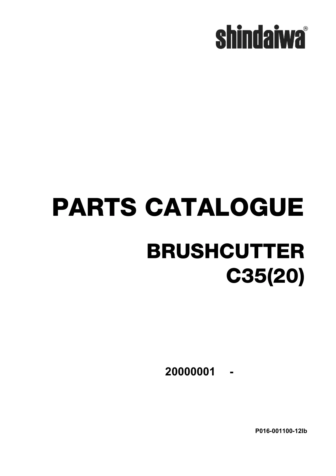 Shindaiwa C35 Brush Cutter / Trimmer IPL