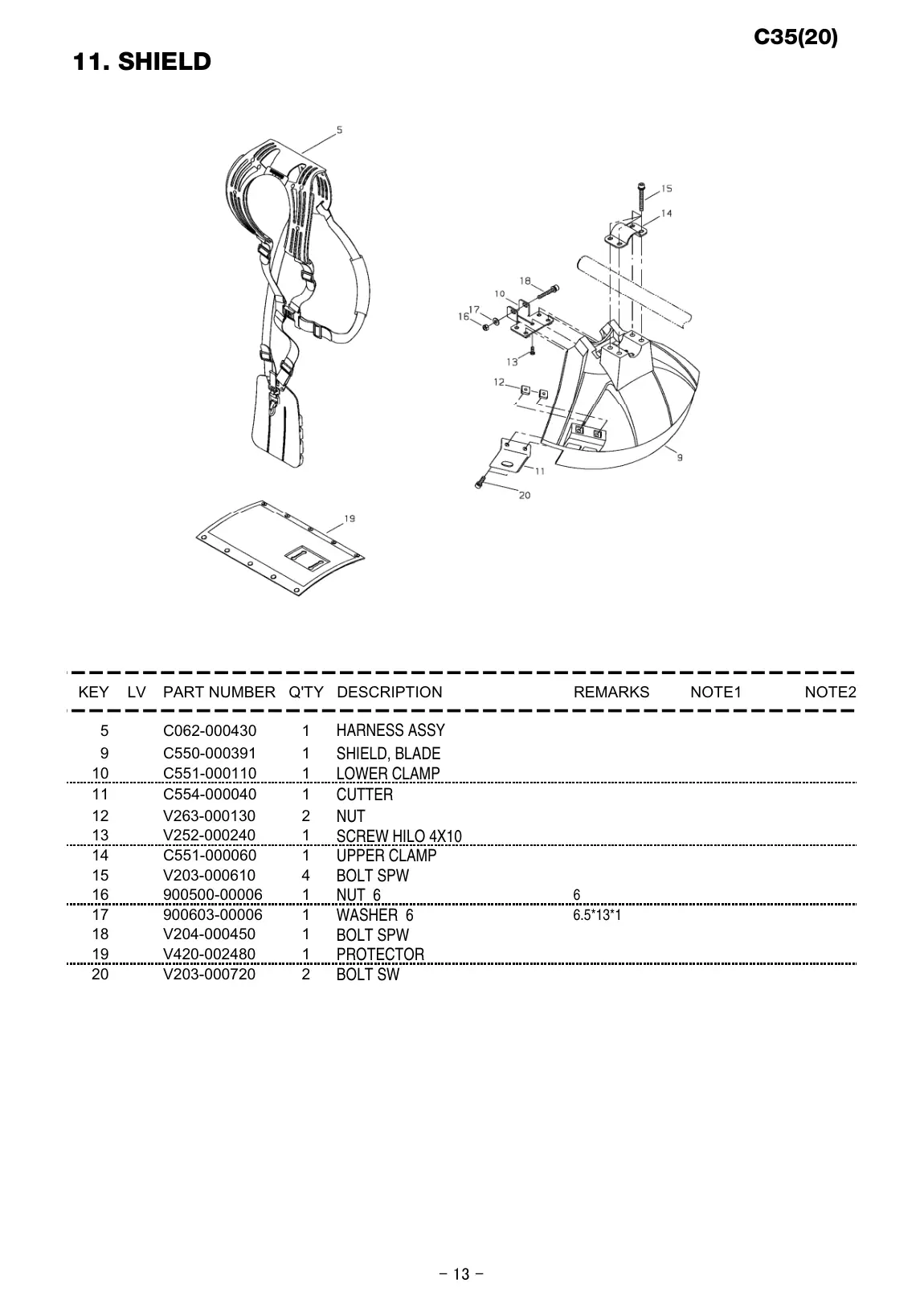 C35 IPL page 14 - BOLT SW