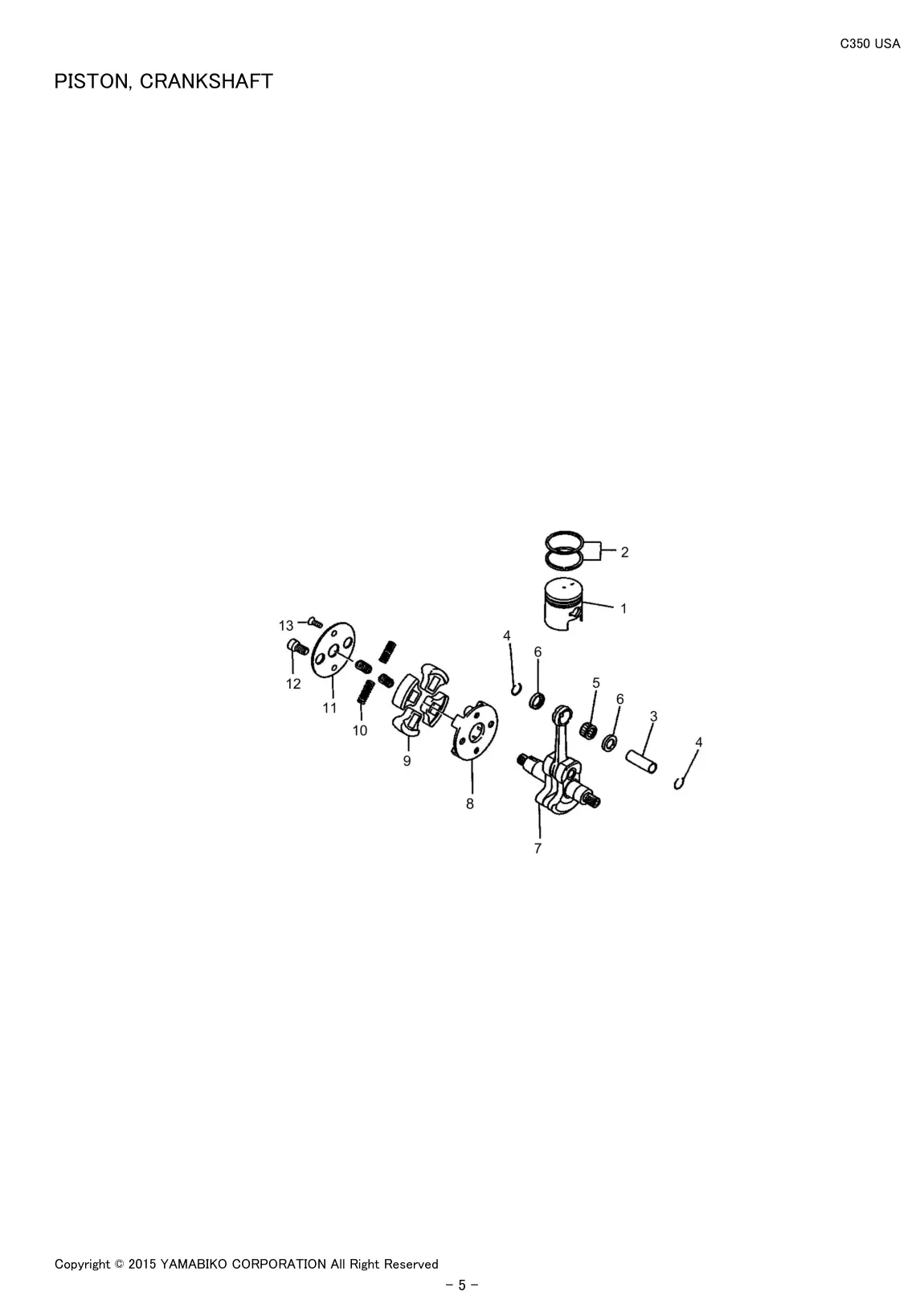 C350 USA IPL page 7 - PISTON, CRANKSHAFT