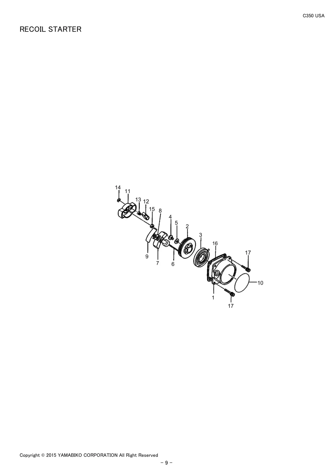 C350 USA IPL page 11 - RECOIL STARTER