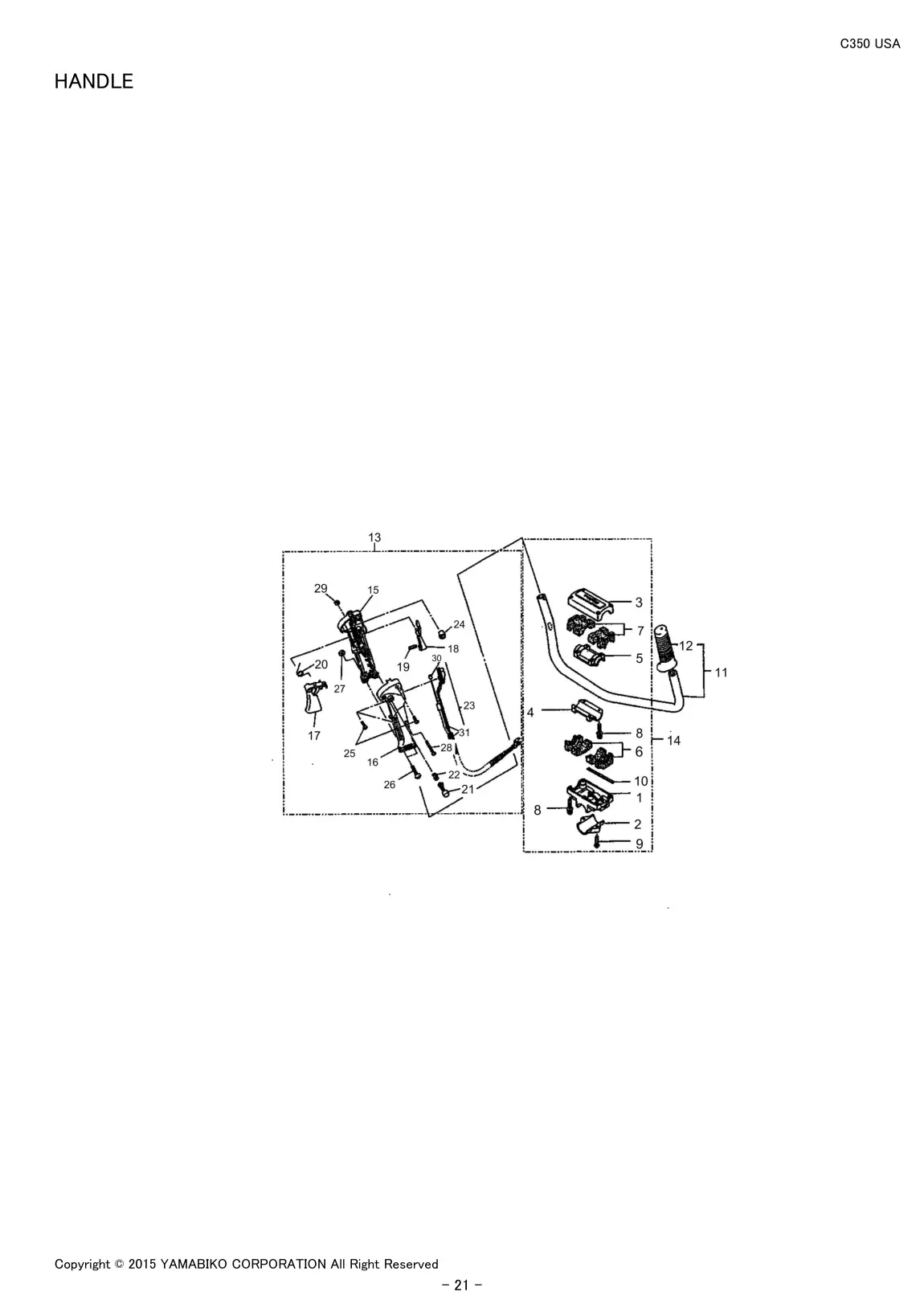 C350 USA IPL page 23 - HANDLE