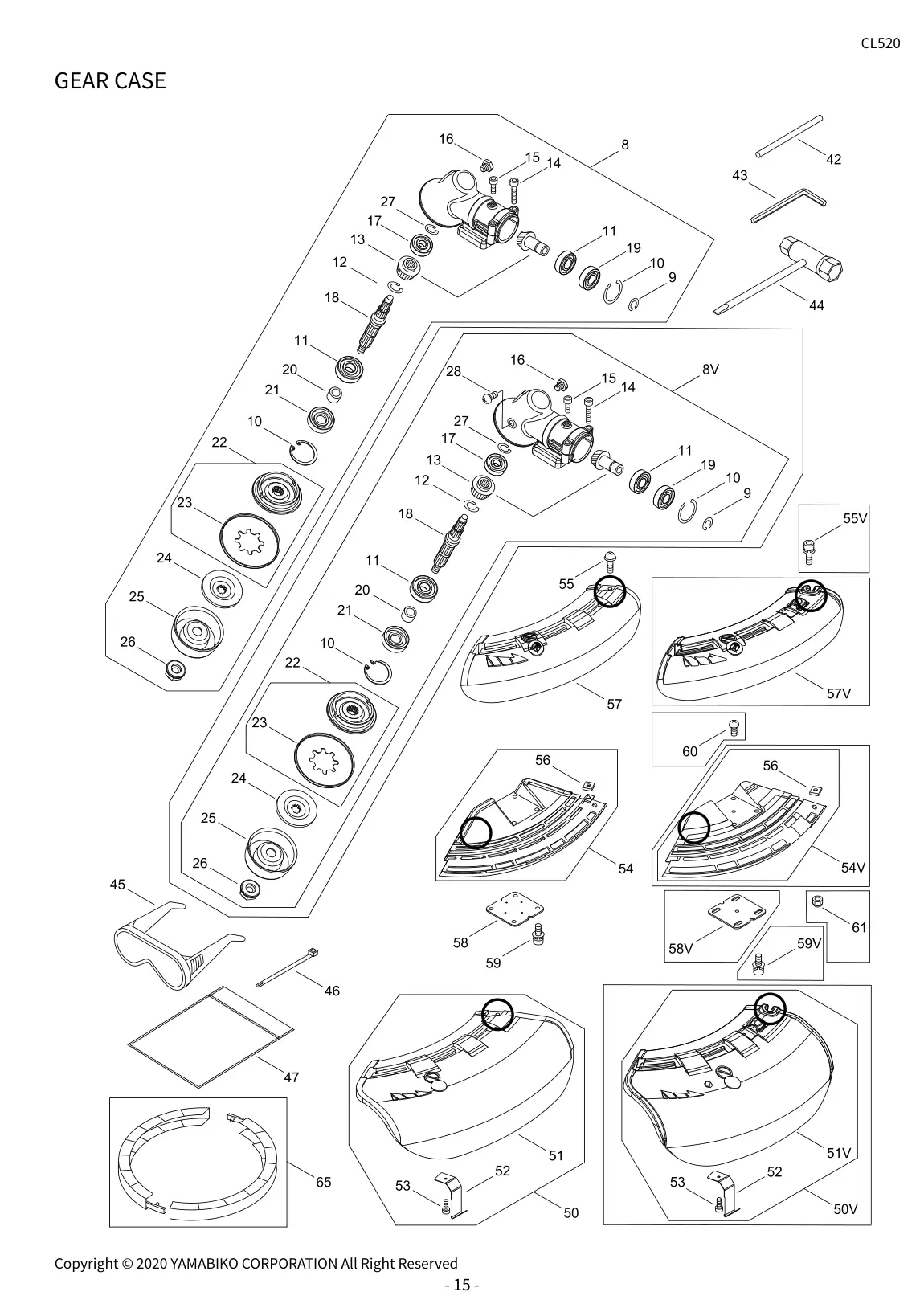 CL520 IPL page 18 - GEAR CASE