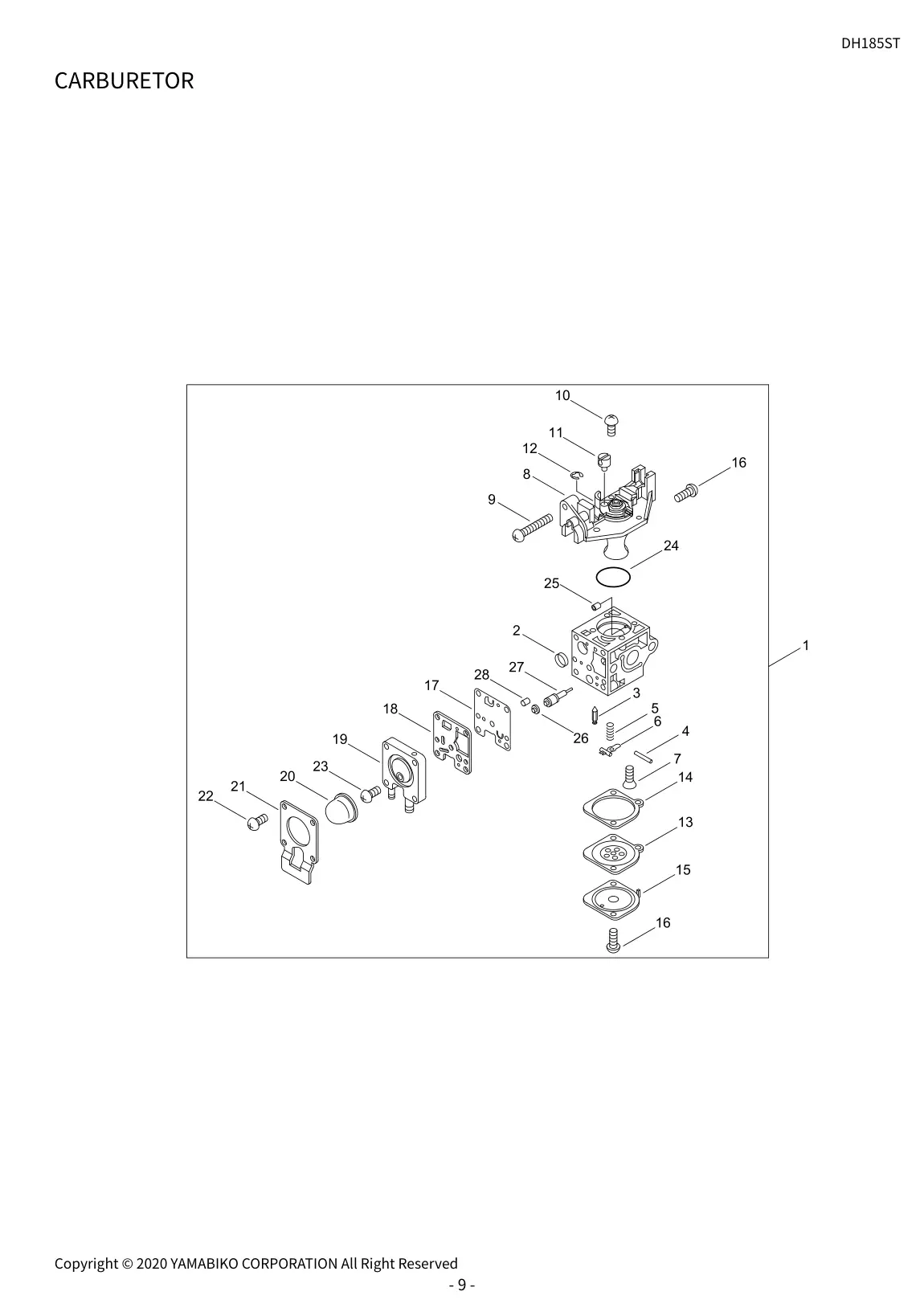 DH185ST IPL page 12 - CARBURETOR