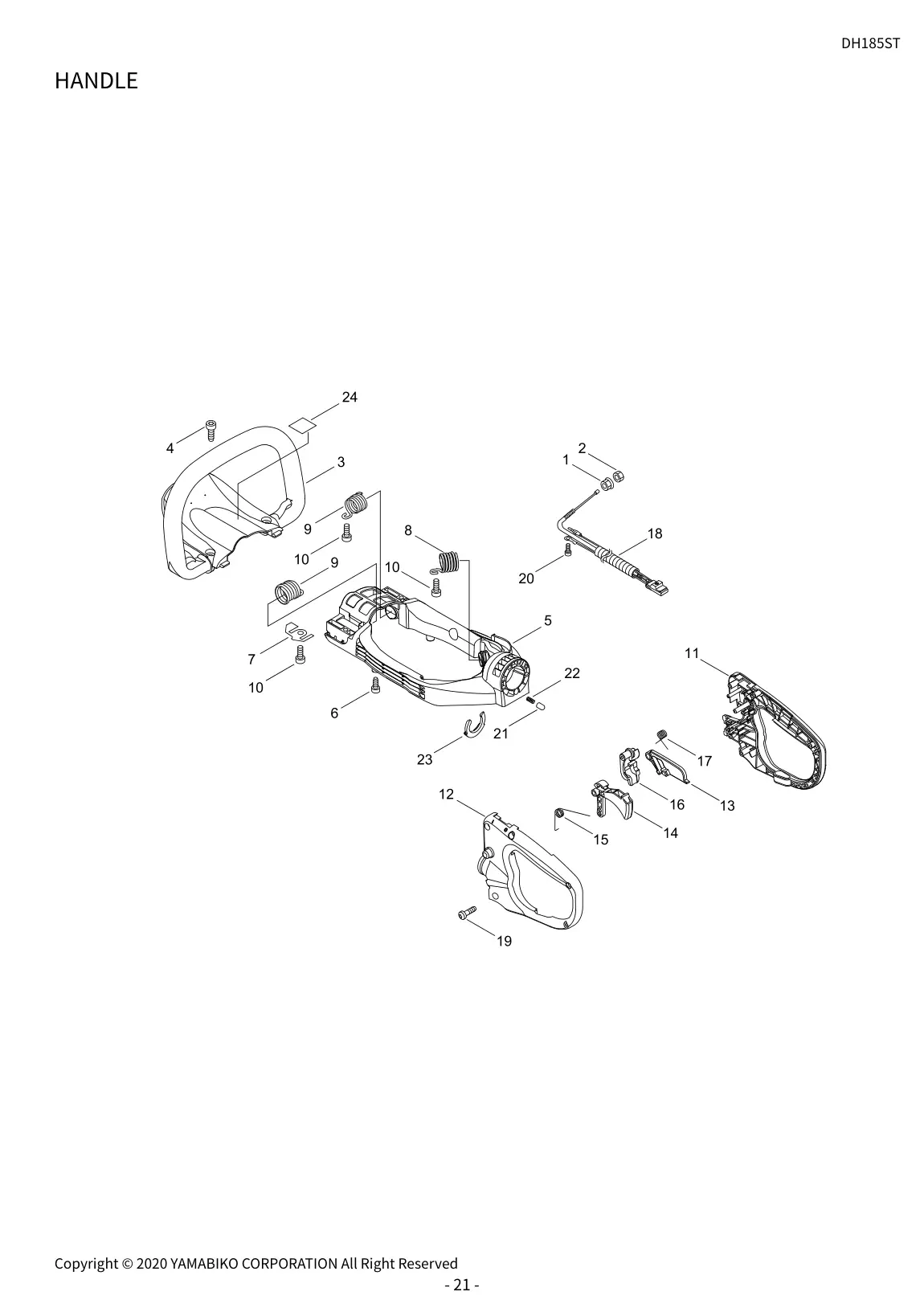 DH185ST IPL page 24 - HANDLE